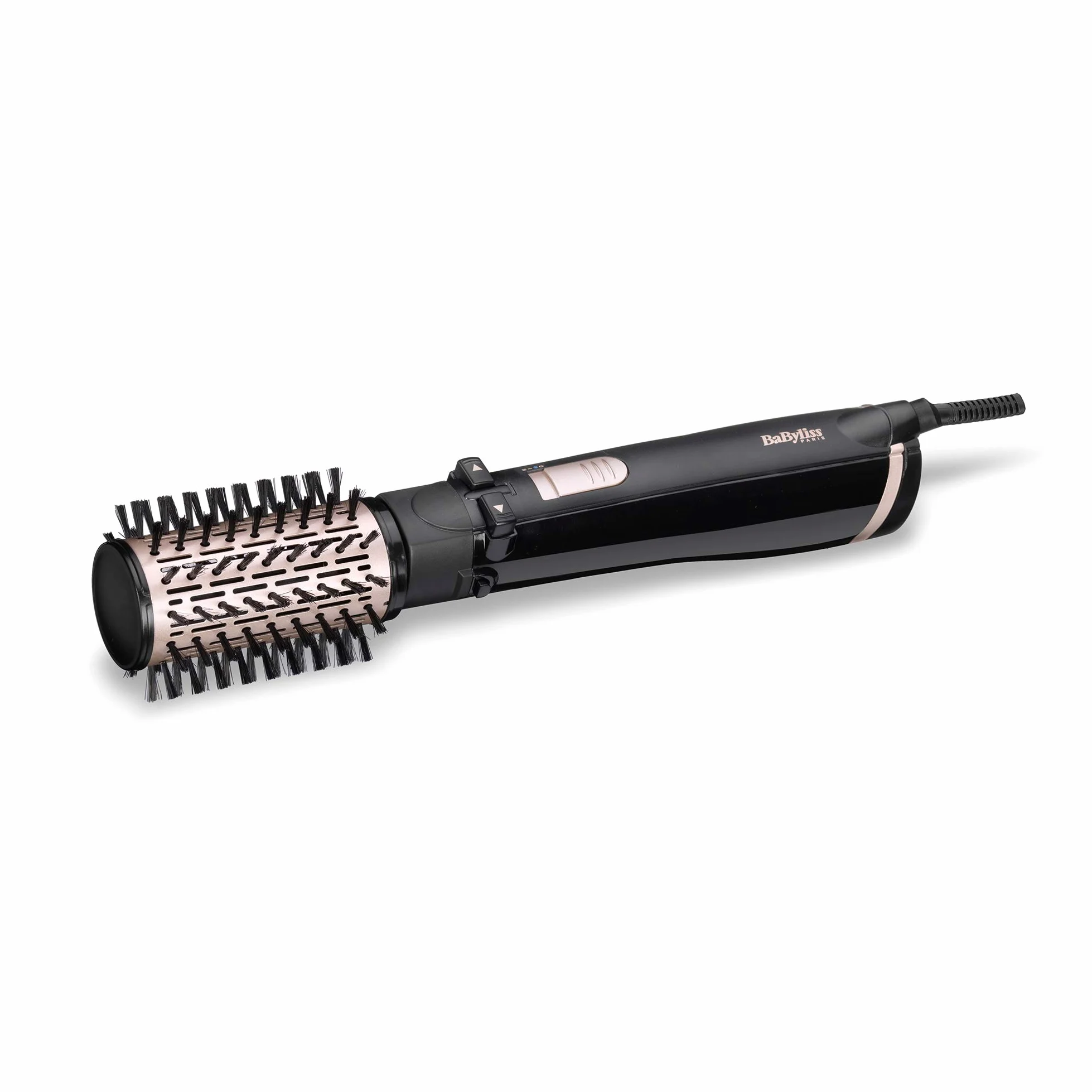 BaByliss AS200E Cepillo de Aire Rotatorio 1000 W, Iónico, Cepillo de Pelo + Aire Frío, 2 Sentidos de Rotación, Color Negro & ST393E Plancha de pelo profesional, iónica,Color Negro