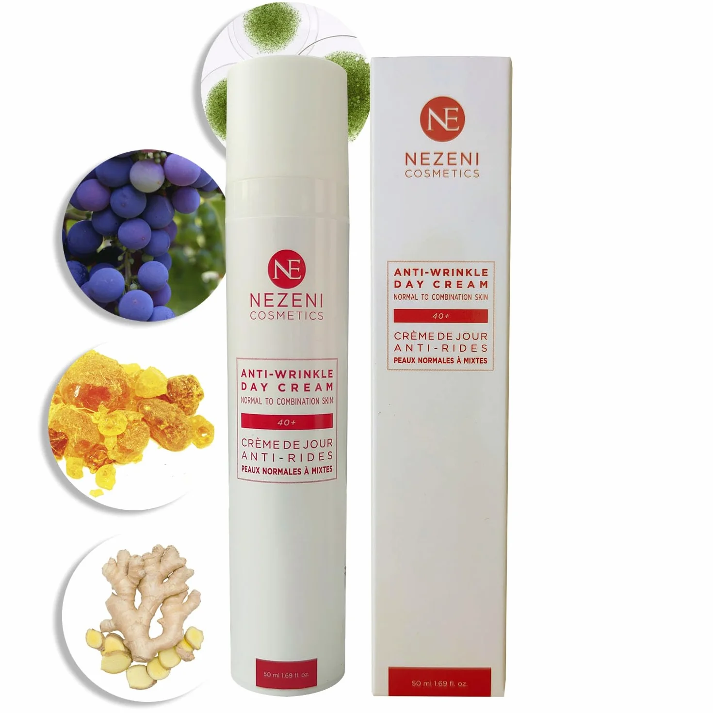 Nezeni Crema Facial Antiarrugas Mujer/Hombre 16 Principios Activos | Rellenador Arrugas Profundas | Crema Antiarrugas Día Reafirmante Para Cara, Cuello y Escote | Piel Normal, Grasa y Mixta
