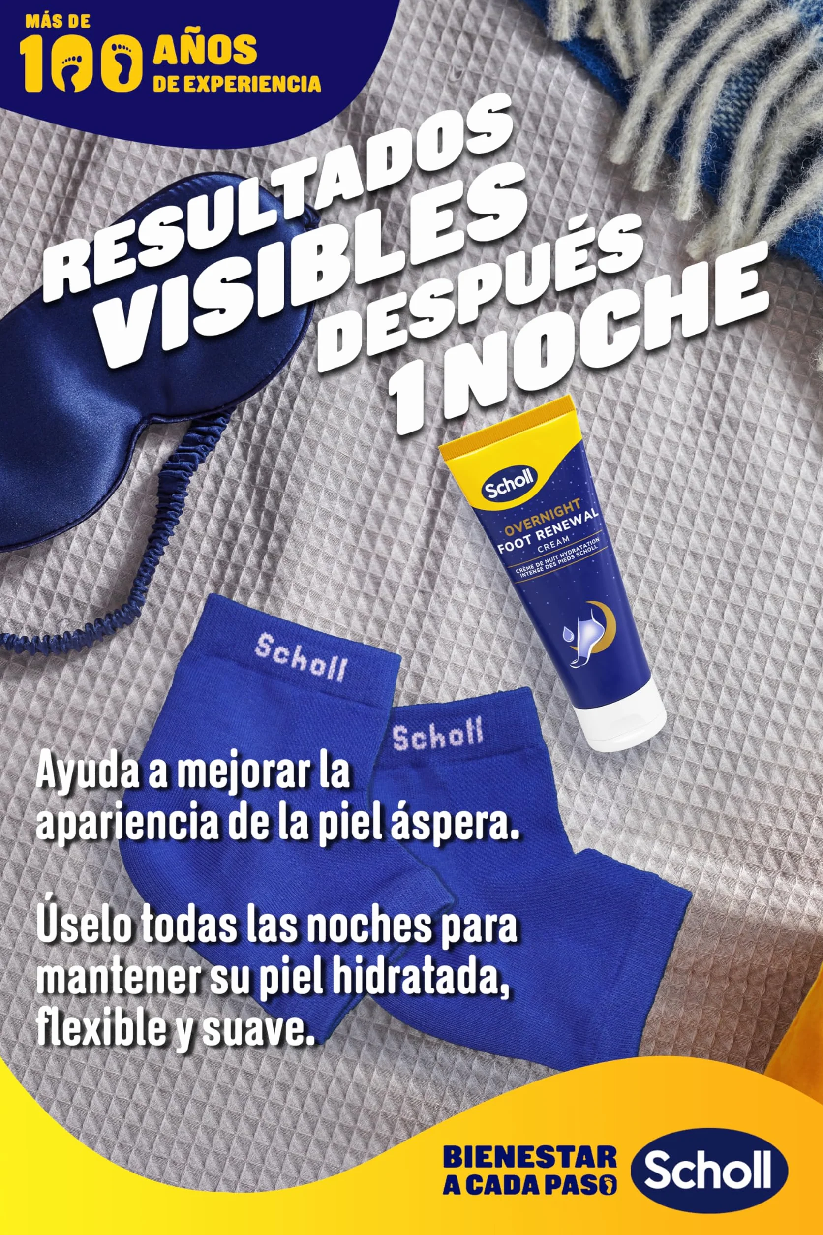 Scholl Kit nocturno pies Crema cuidado 60 ml Taloneras gel reutilizables 1 par