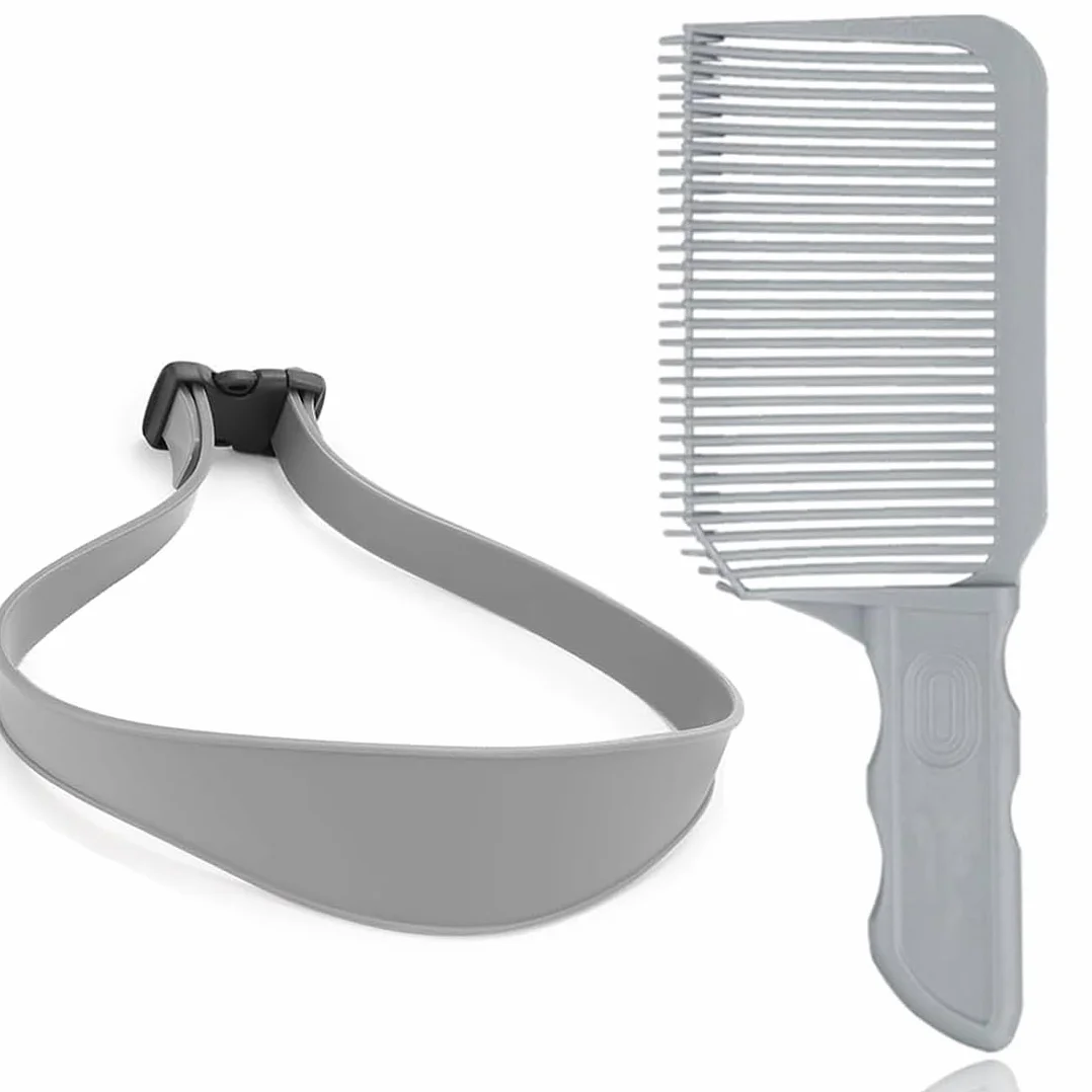 Peine de peluquería ajustable para cortar el pelo, juego de corte curvado de silicona