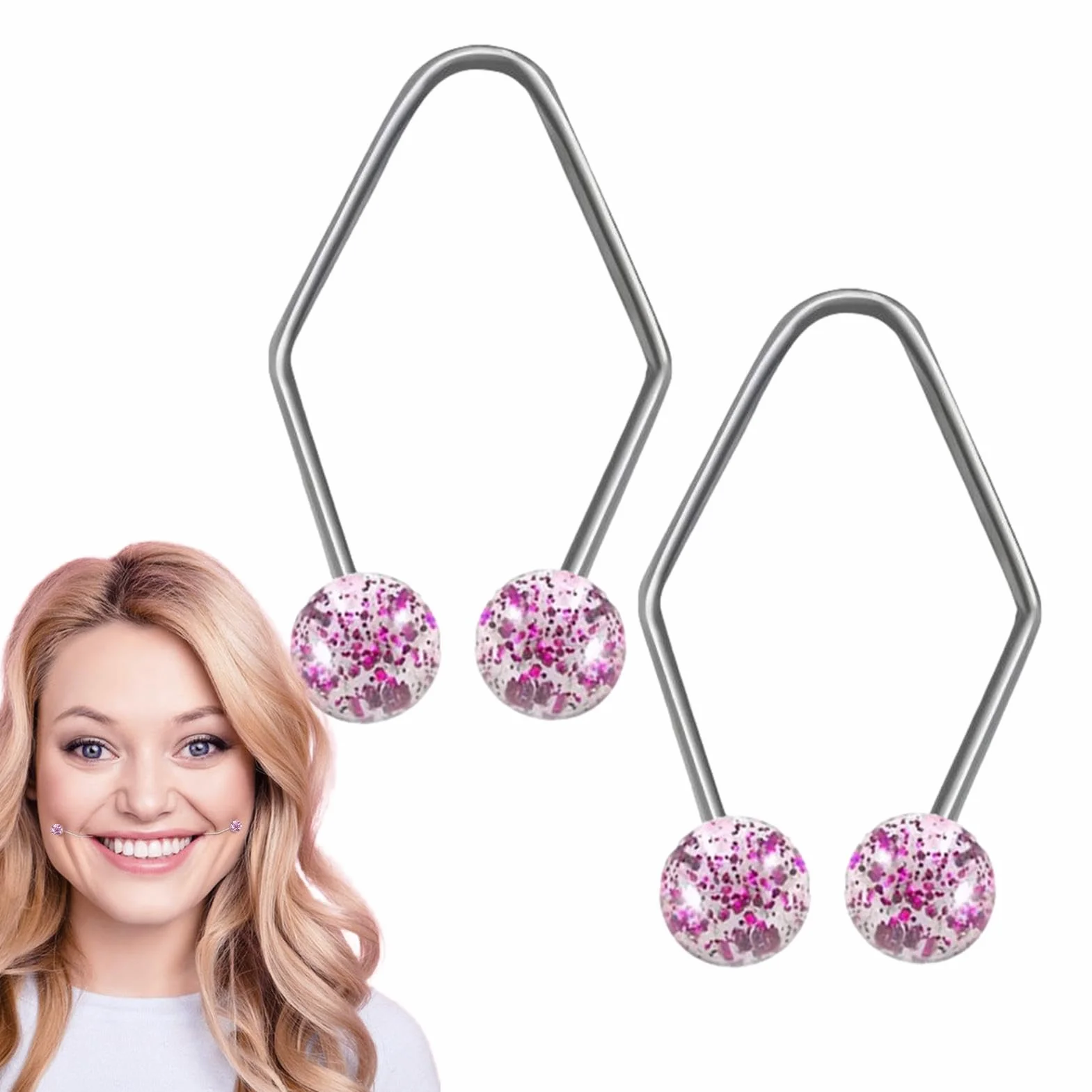 Máquina para hacer hoyuelos para mejillas, herramienta para hacer hoyuelos faciales, herramientas para el cuidado de la piel, herramientas de acero inoxidable, herramientas para el cuidado de la piel
