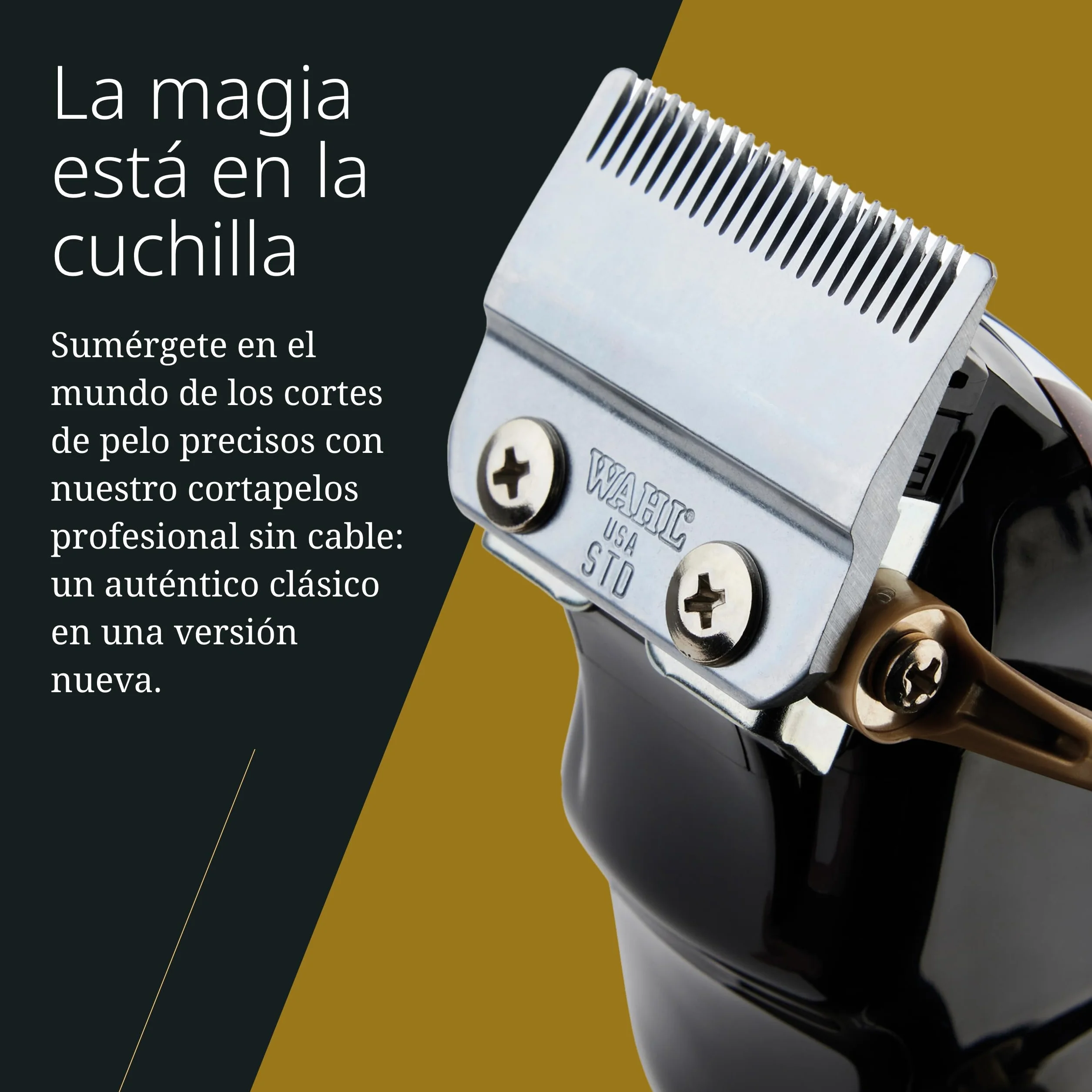 Wahl Cordless Magic Clip Cortapelos para Difuminar Máquina de Cortar Pelo Hombre Rojo