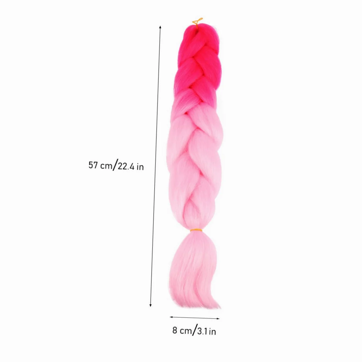 FRCOLOR 9 piezas de pelo trenzado con degradado teñido de pelo colorido peluca de ganchillo peluca con diadema pelucas teñidas coloridas gomas para el cabello pelucas para mujer pelucas niñas trenza