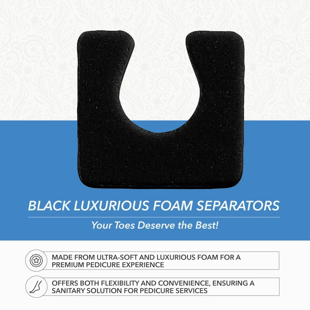 For Pro - Separadores de dedos de suela profesional, negro, 144 unidades