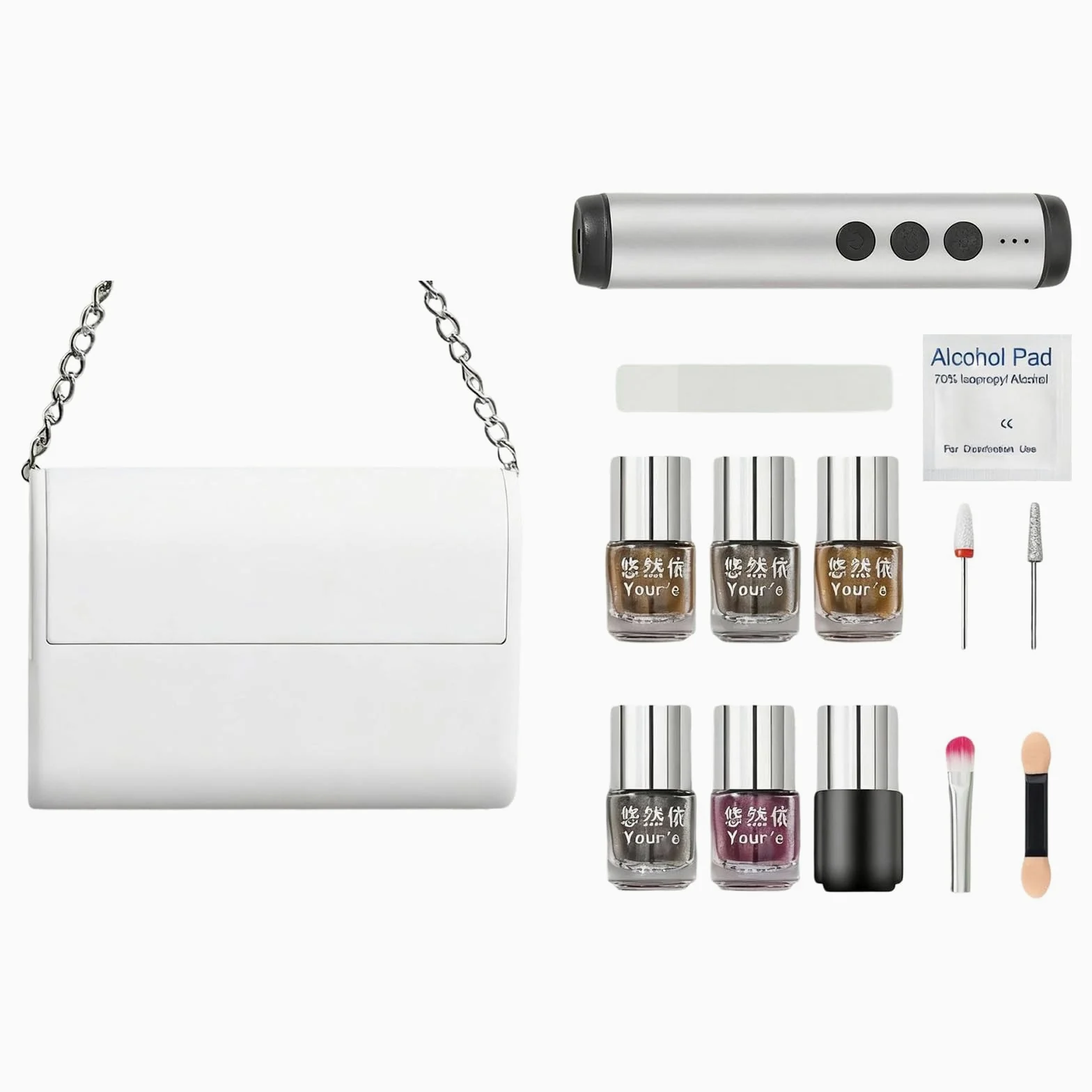 Juego de aseo de uñas para viajes, construcción de ABS, herramientas de manicura multifuncionales para uso doméstico y profesional, herramientas de manicura en el hogar