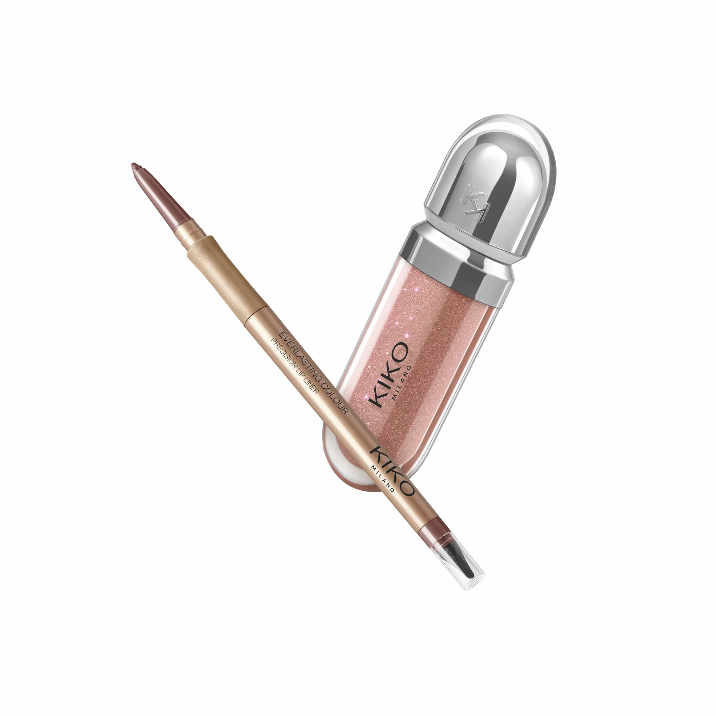 KIKO Milano Lip Combo Set 03: Brillo De Labios Hidratante Y Lápiz De Labios