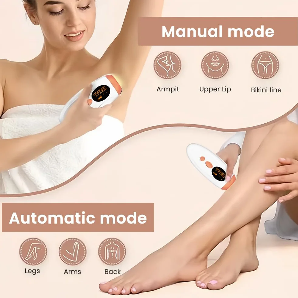 Depiladora Laser IPL 999990 Flashes 5 Niveles Energía para Mujer