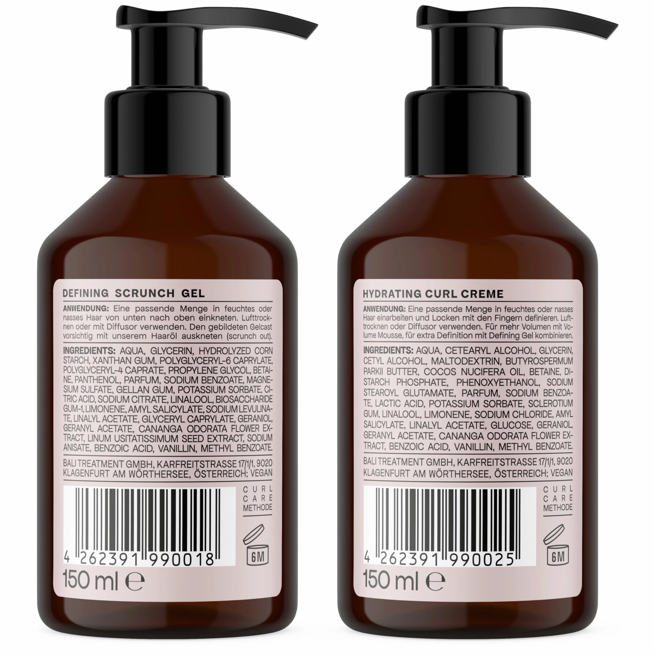 BALI CURLS Curl Defining Set Crema Hidratante para Rizos y Gel Definidor 150 ml
