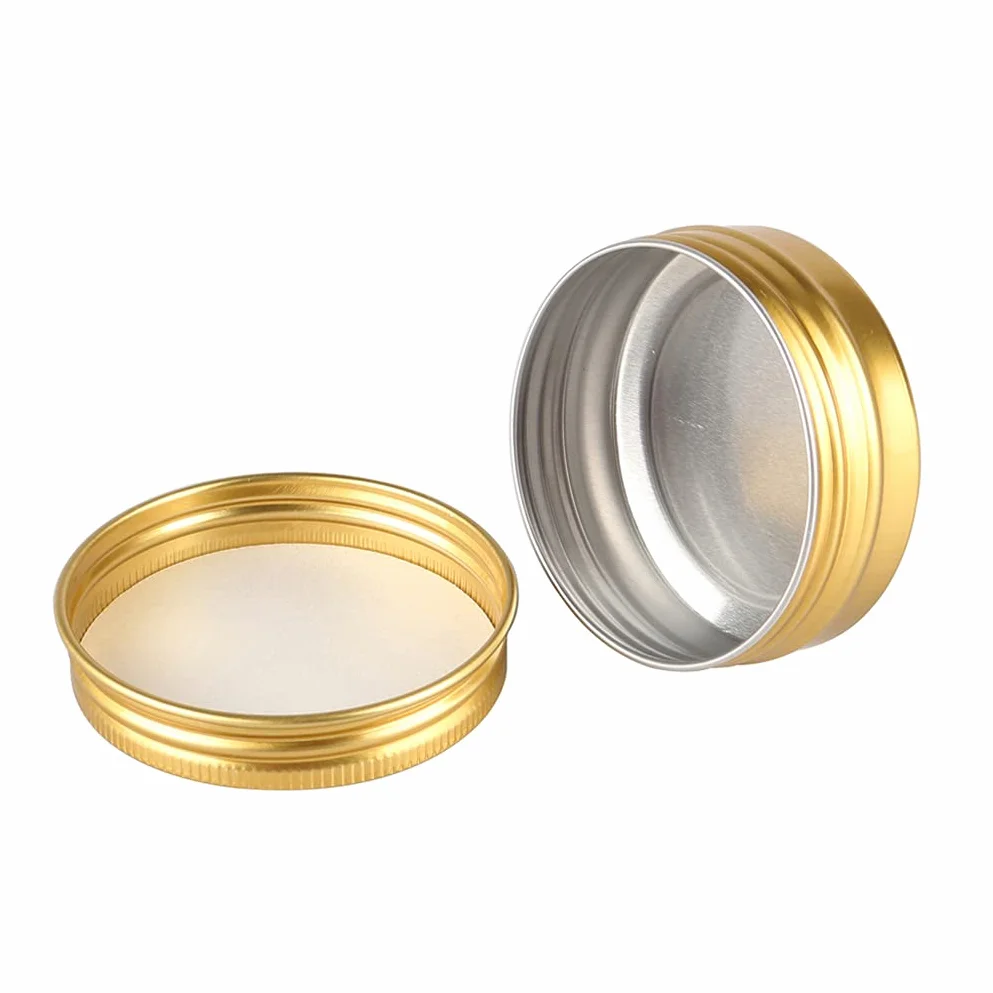 Tarros de Aluminio con Tapa Rosca 30ml Oro, 30 Piezas Envases Vacíos Redondos para Cosméticos