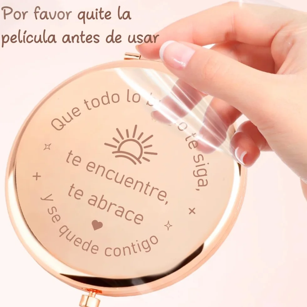 Regalo Motivacion Espejos Compactos para Mujer Amigas Cumpleaños Navidad Originales
