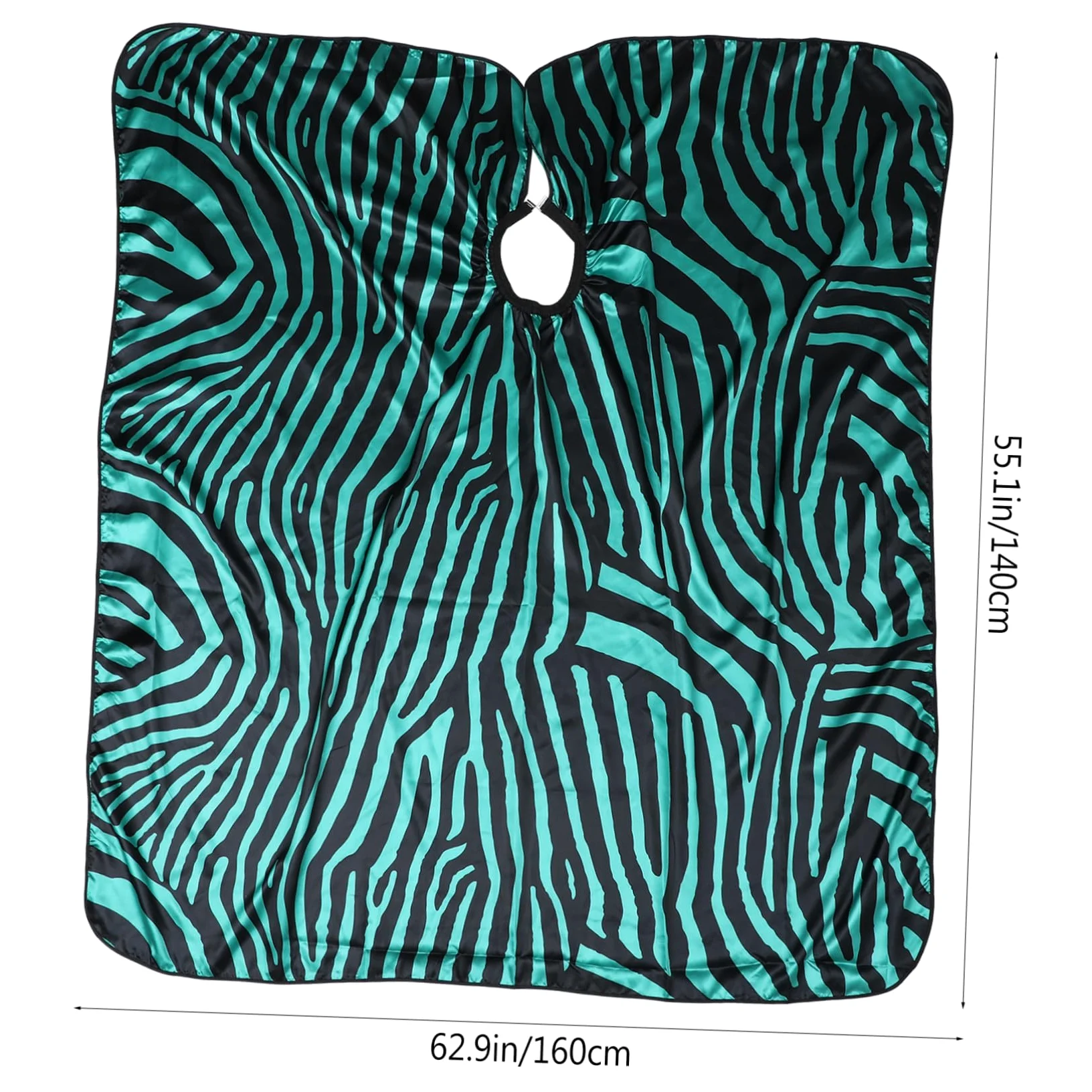 Capa de Corte para Peluquería Profesional de Pelo de Satén Verde, Amplia y Transpirable que Mantiene la Ropa Seca y Limpia
