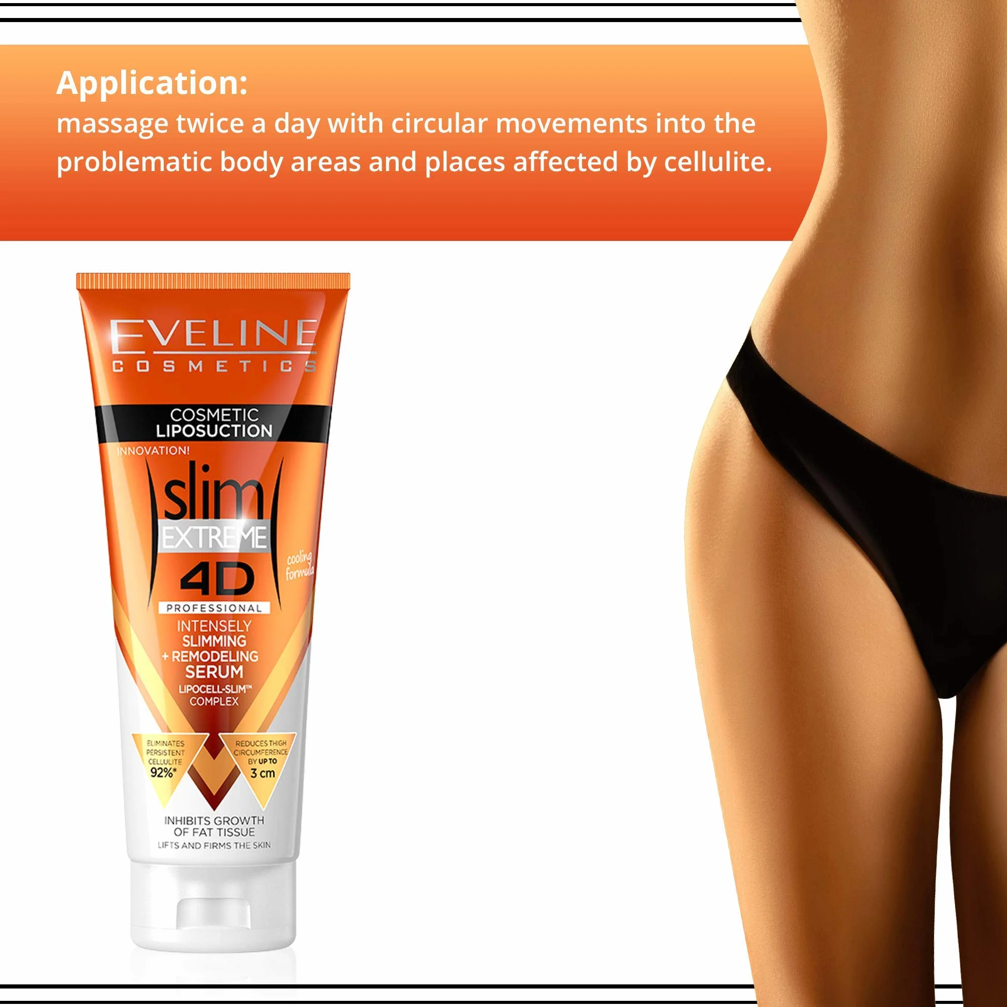 Eveline Cosmetics Slim Extreme 4D Professional Suero adelgazante intenso 250ml