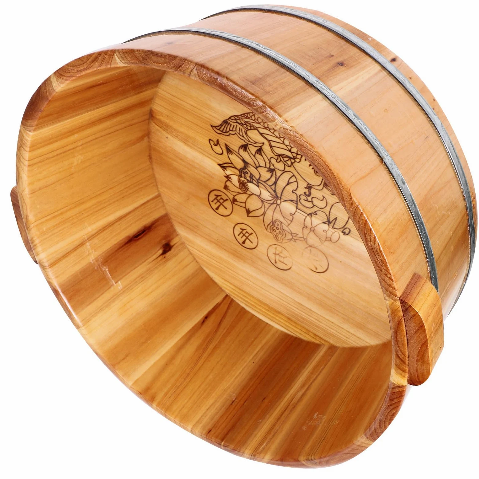 Lavabo Portátil para Lavado de Pies de Madera Ligera, Fácil de Almacenar y Sacar, Adecuado para Baño de Pies en Casa y Cuidado Personal Diario