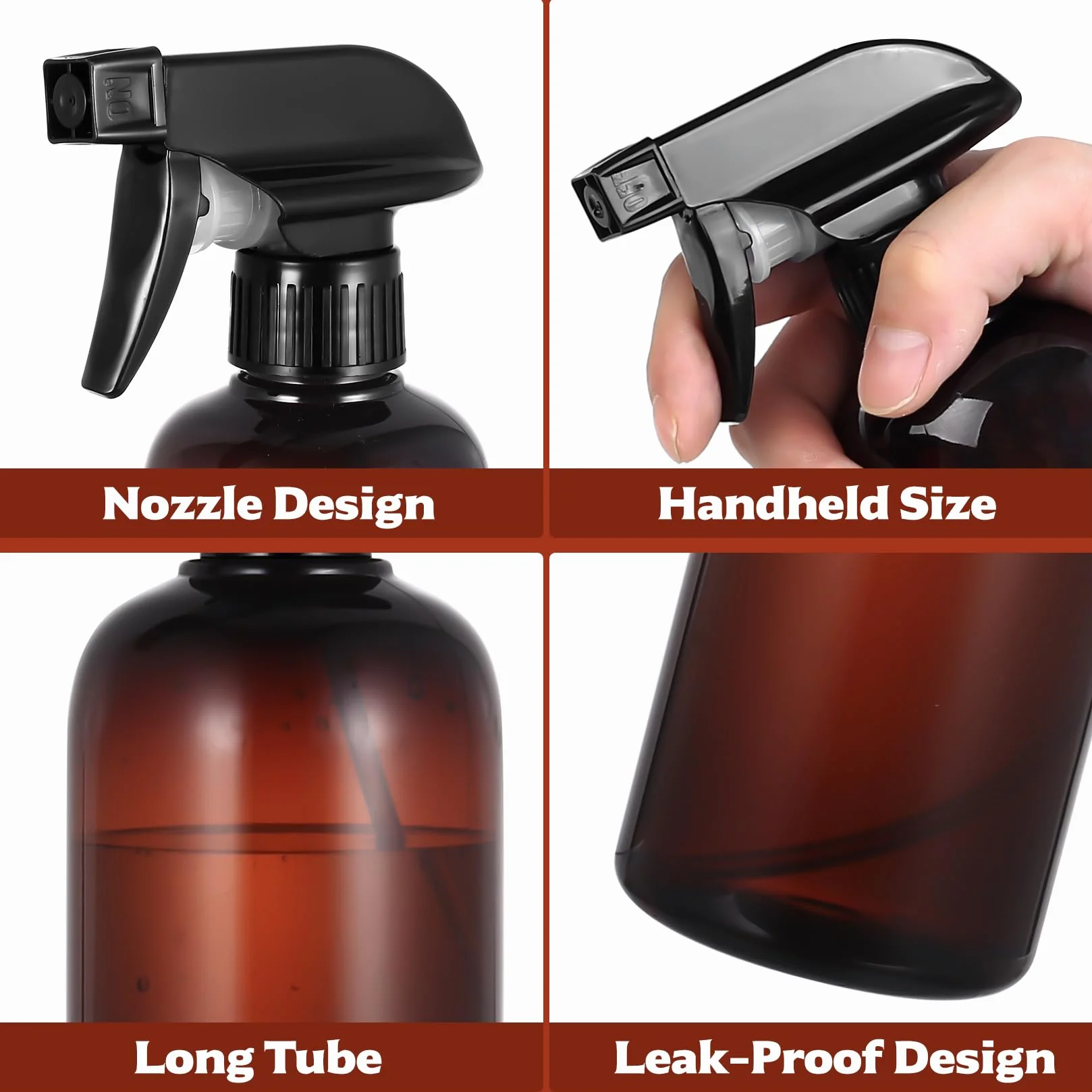 Botellas de Spray Vacías 500ml HAOCHEN 3 Piezas para Plantas Limpieza Jardinería
