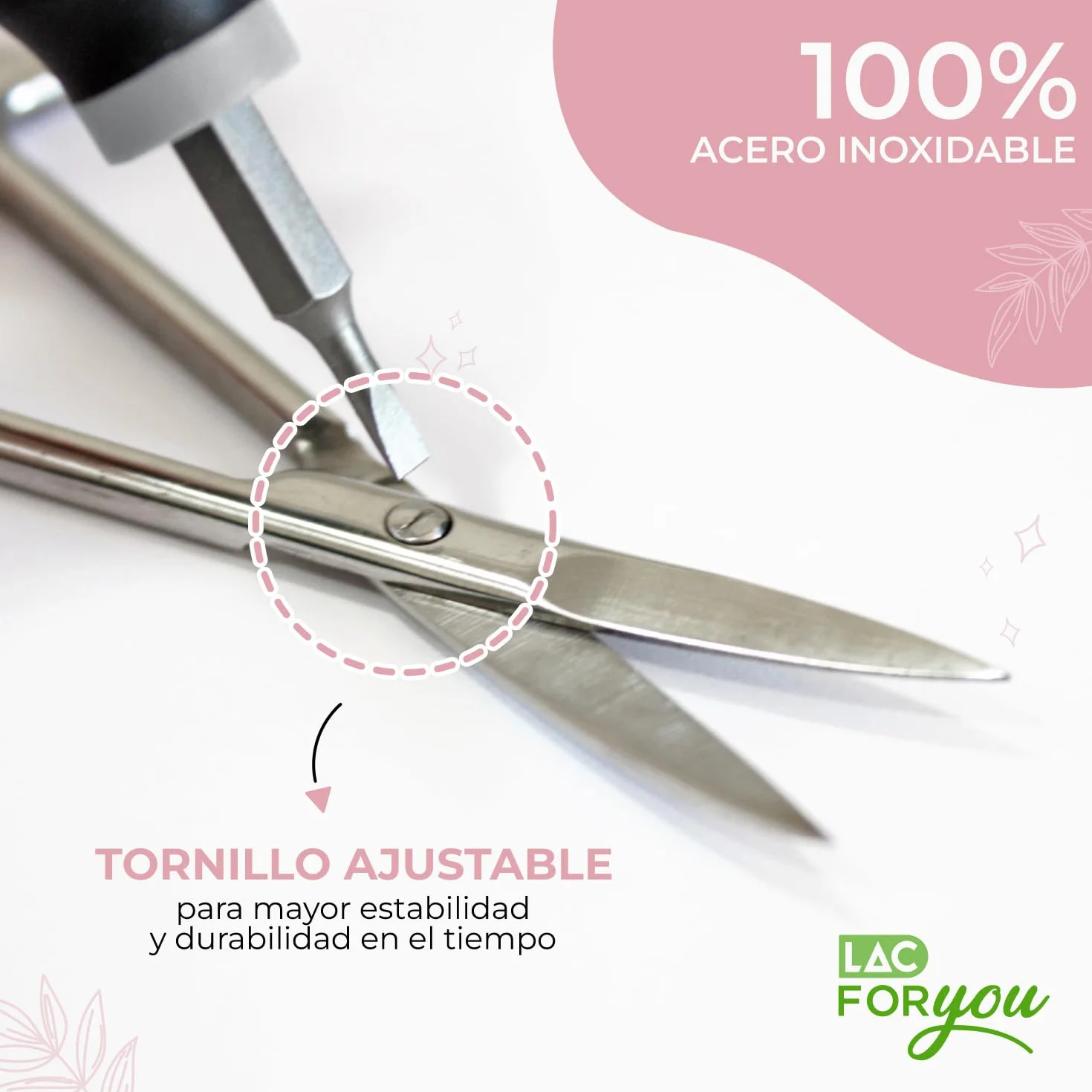 Tijeras Uñas y Cutículas Acero Inox 9 cm Corte Preciso Manicura Pedicura