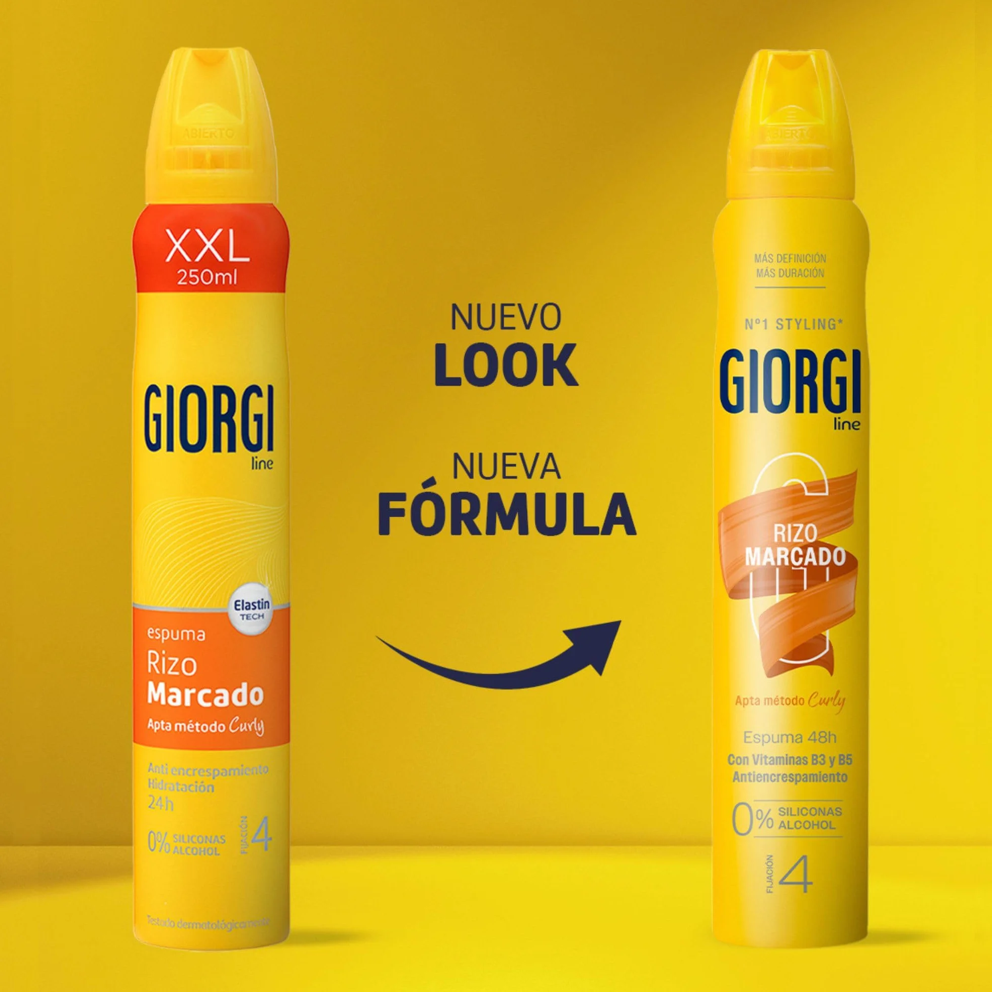 Giorgi Line Espuma Rizo Marcado 24h Anti Encrespamiento e Hidratación 250 ml