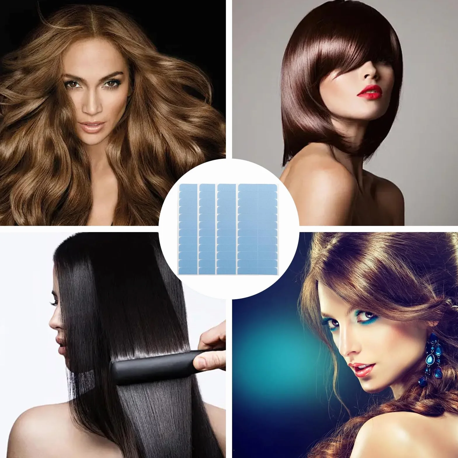 Cinta Adhesiva para Extensiones de Cabello 144 Piezas Doble Cara Invisible