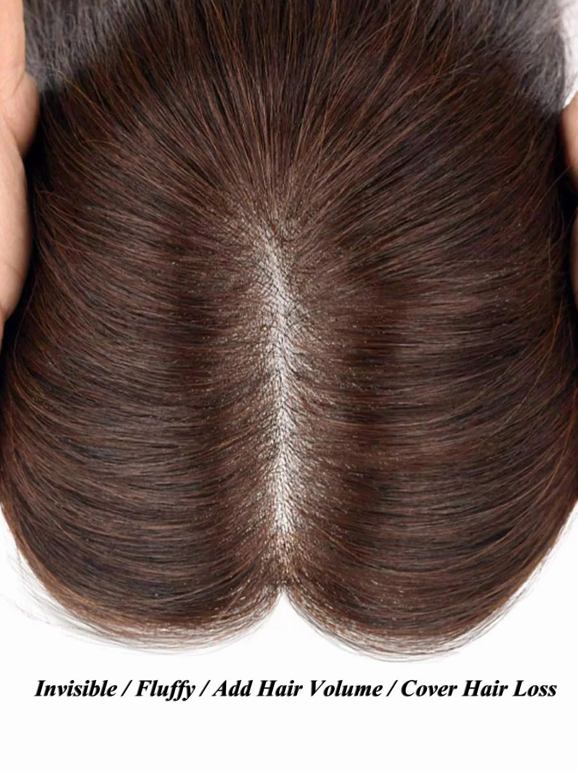Postizo de cabello humano ondulado atado a mano en forma de U de 3.5x5.5", cobertura capilar para mujeres con cabello fino, postizo de reemplazo con clip de 16", extensiones de cabello humano rizado