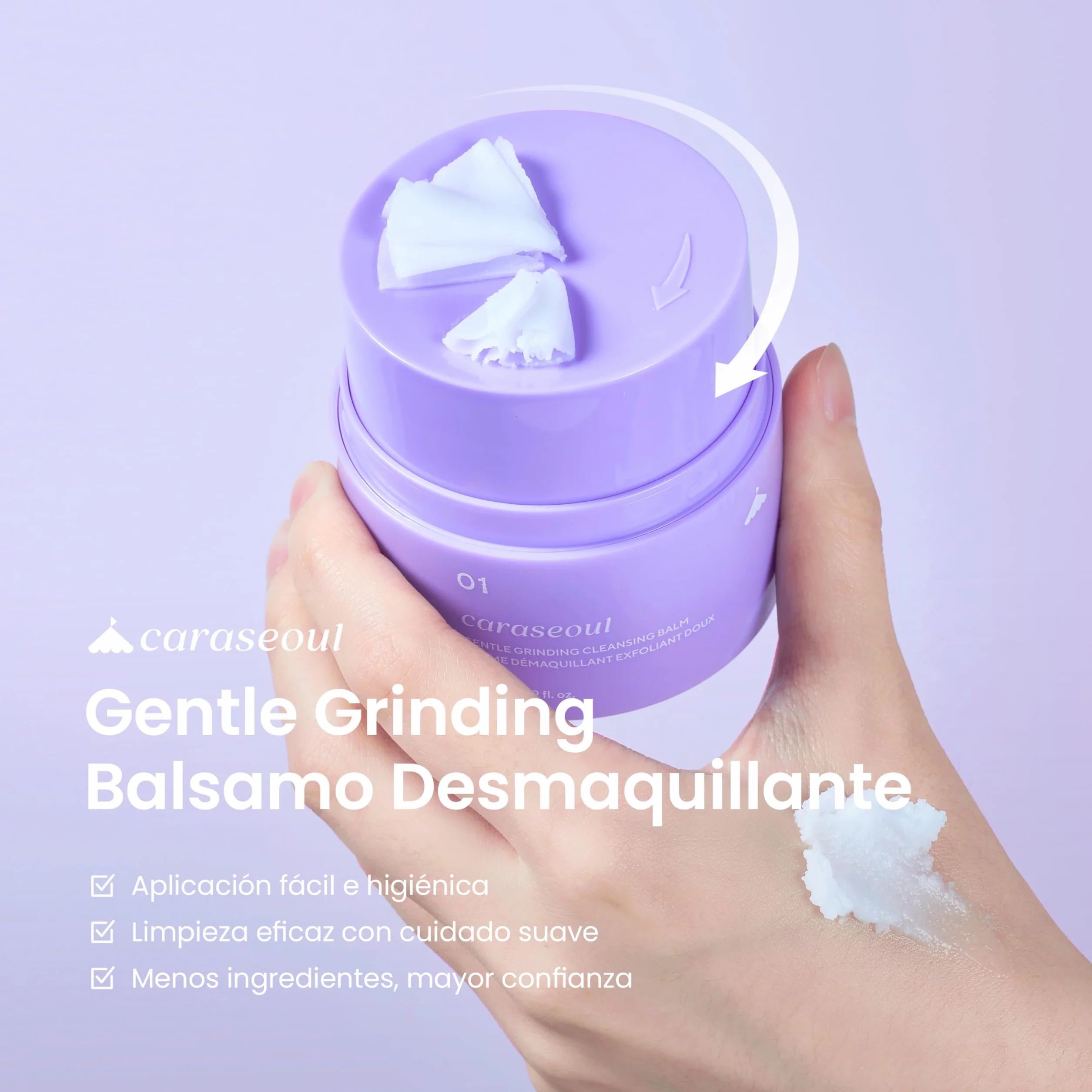 caraseoul Gentle Grinding Bálsamo Limpiador Desmaquillante Facial Waterproof BHA Ácido Salicílico Bakuchiol Skincare Coreano Vegano 50mL