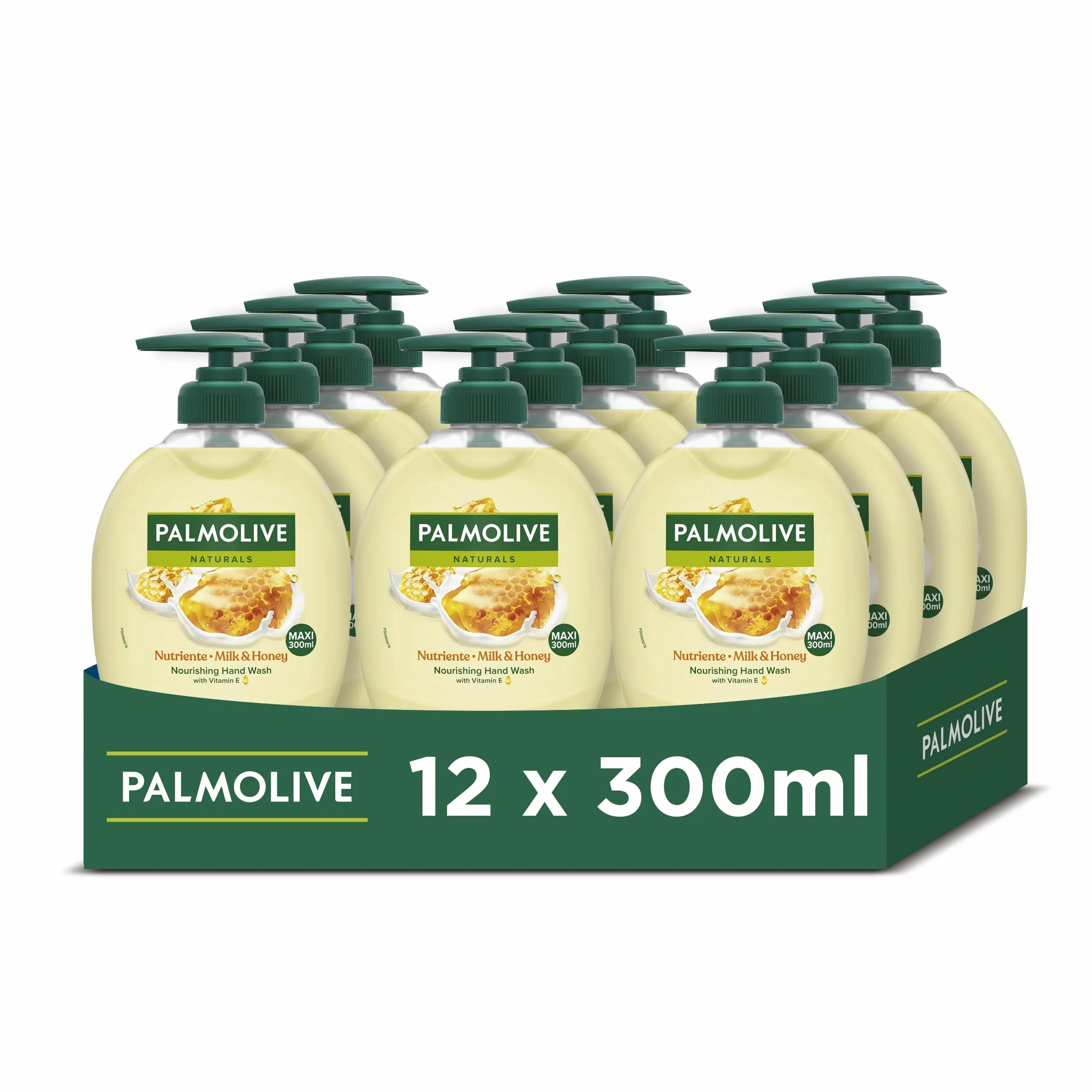 Palmolive Naturals Leche y Miel Jabón de Manos Líquido Pack 12 x 300 ml