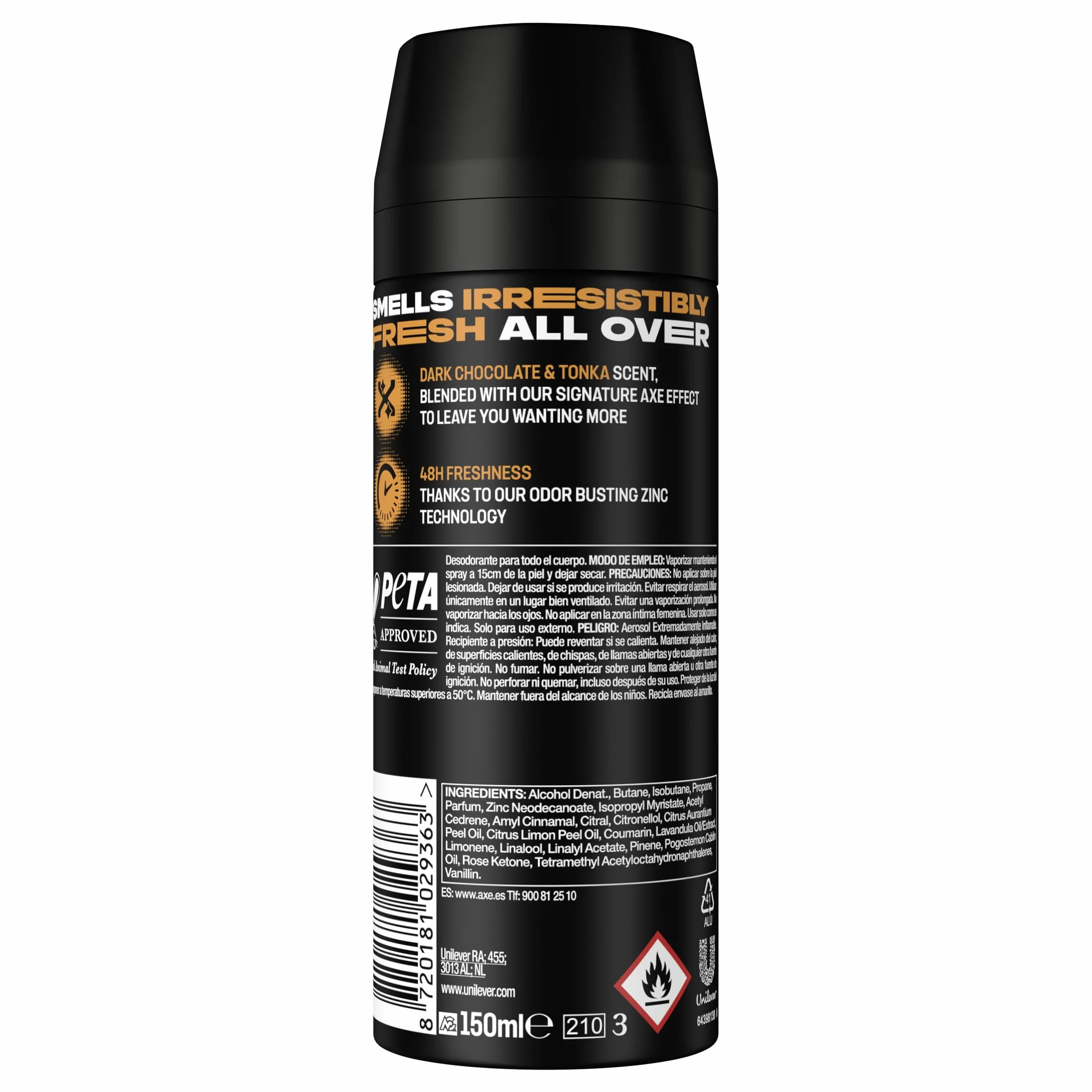 Axe Dark Temptation Desodorante 150 ml Pack de 6