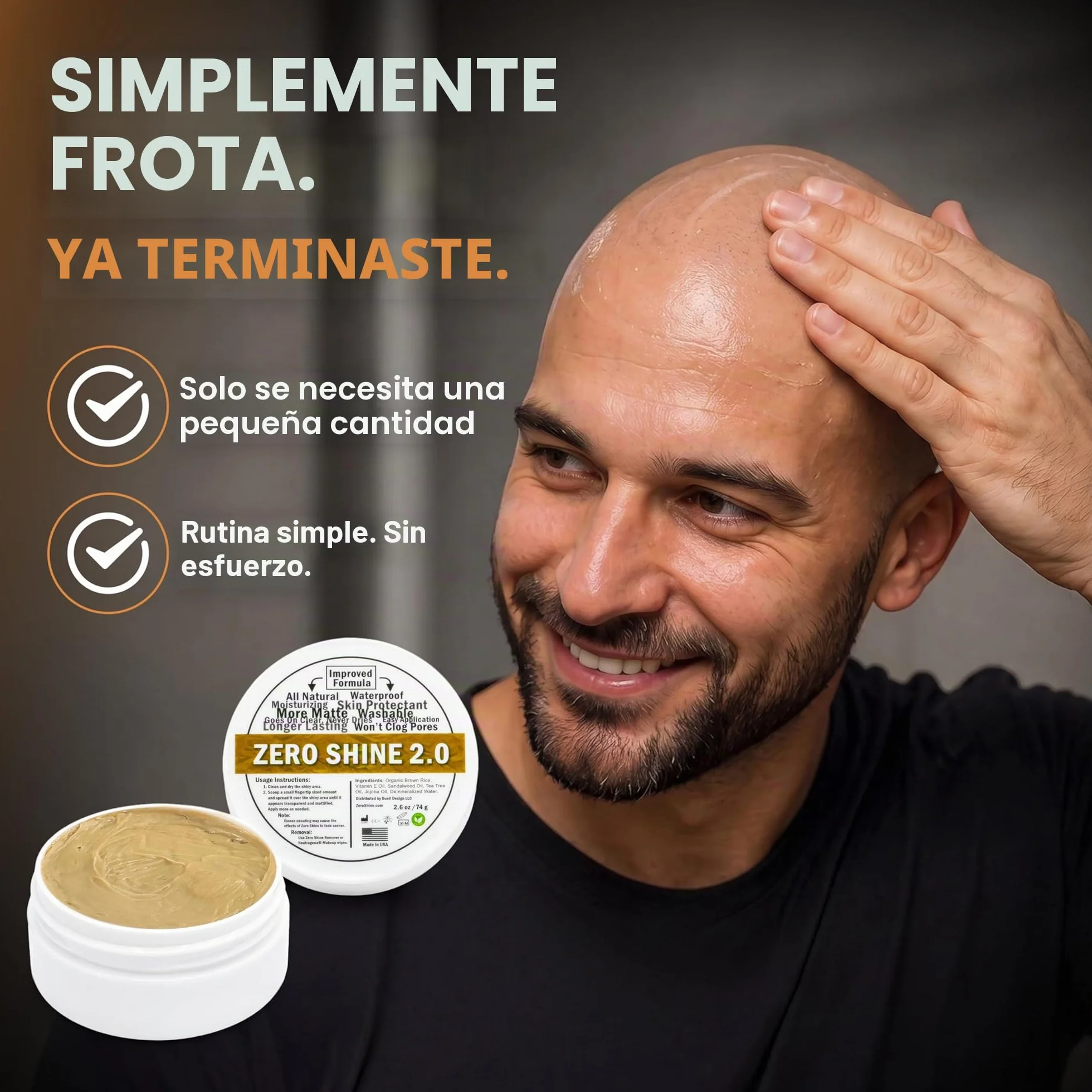 Crema nutritiva para calva antideslumbrante hidratante 74 g