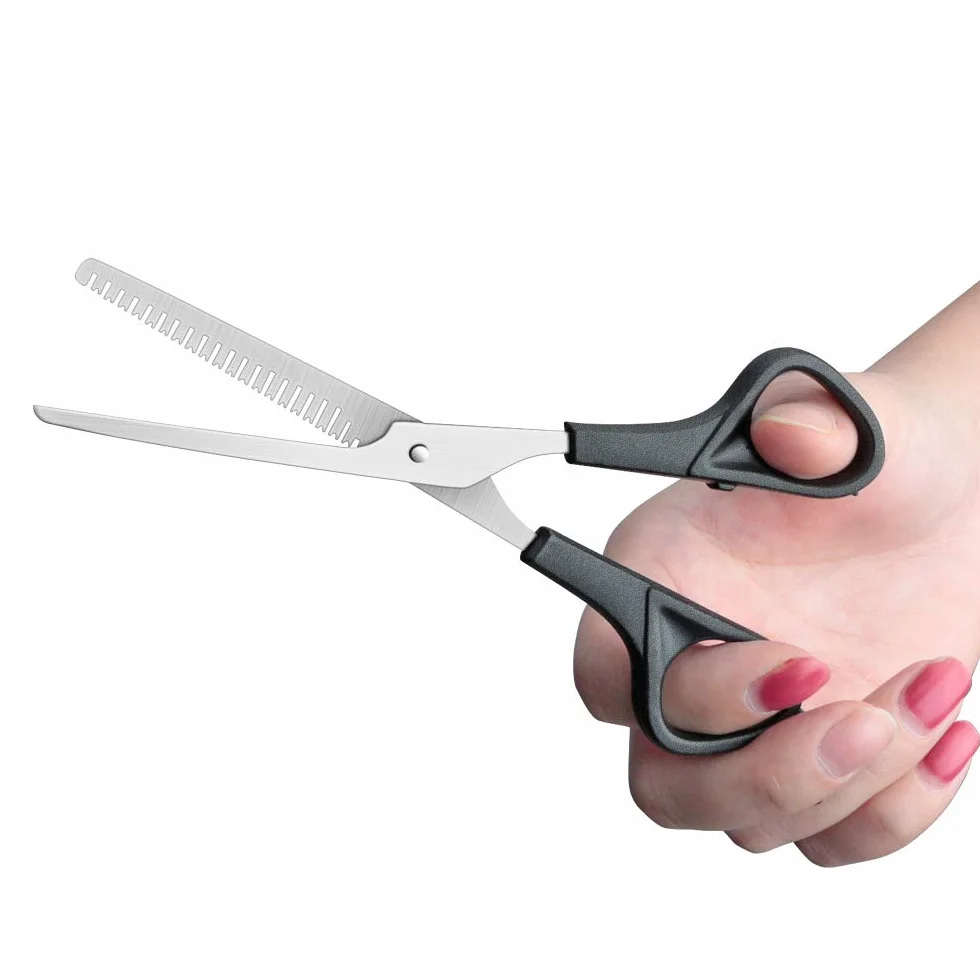 Tijeras de Entresacar Acero Inoxidable 6 Pulgadas Mango ABS Negro