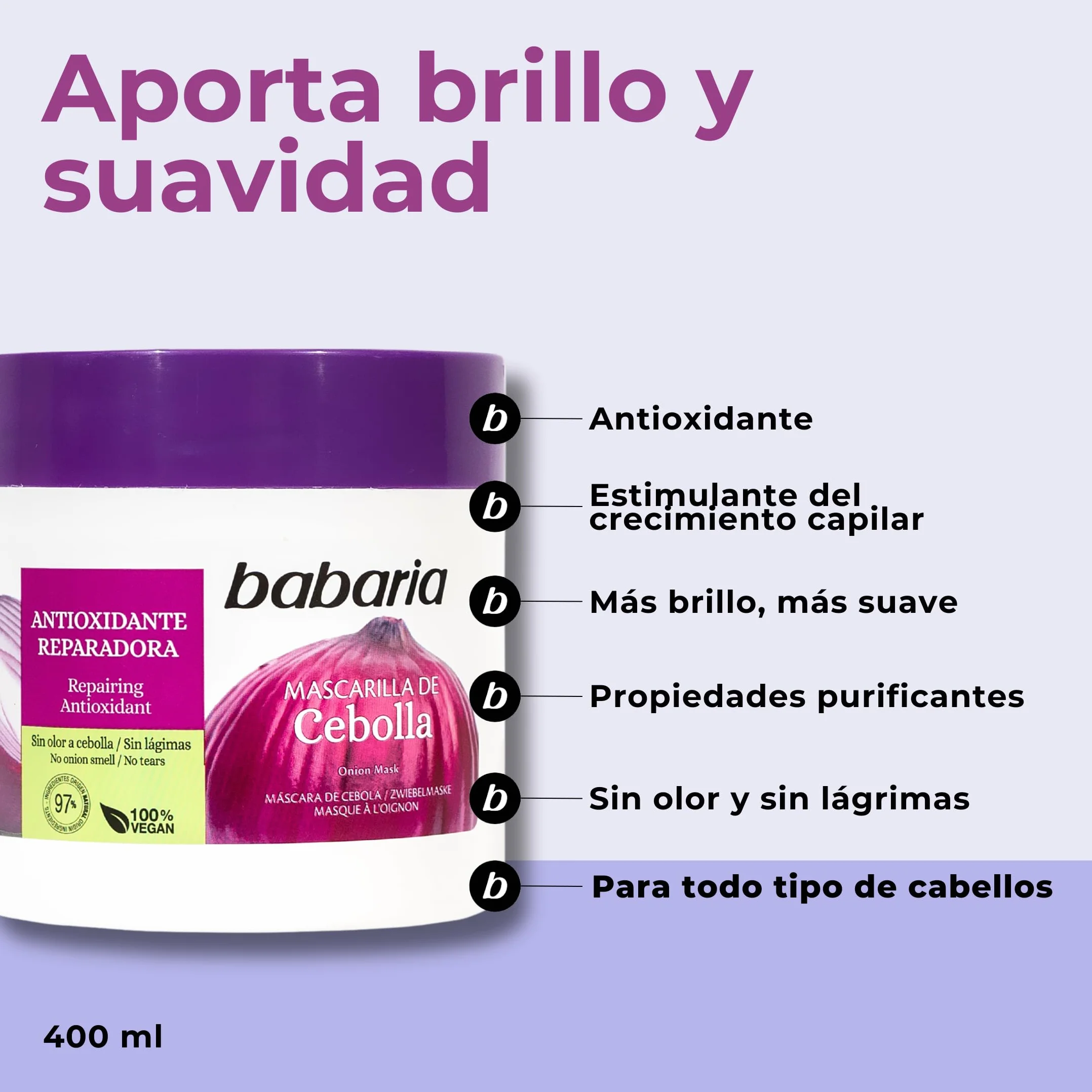 Babaria Mascarilla Capilar Anti Oxidante 400 ml