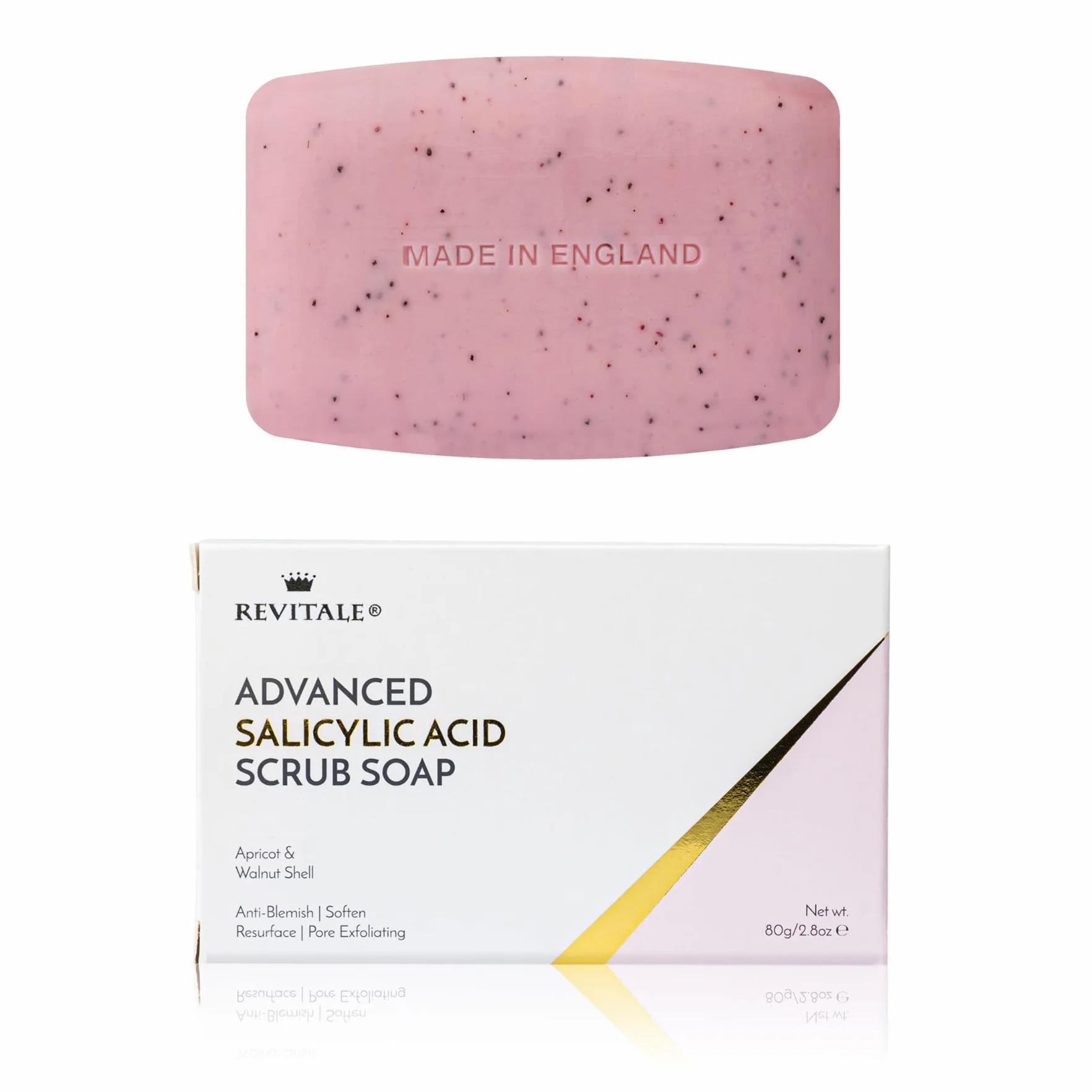 Revitale Jabón Exfoliante Avanzado con Ácido Salicílico BHA – Barra Exfoliante para Rostro y Cuerpo