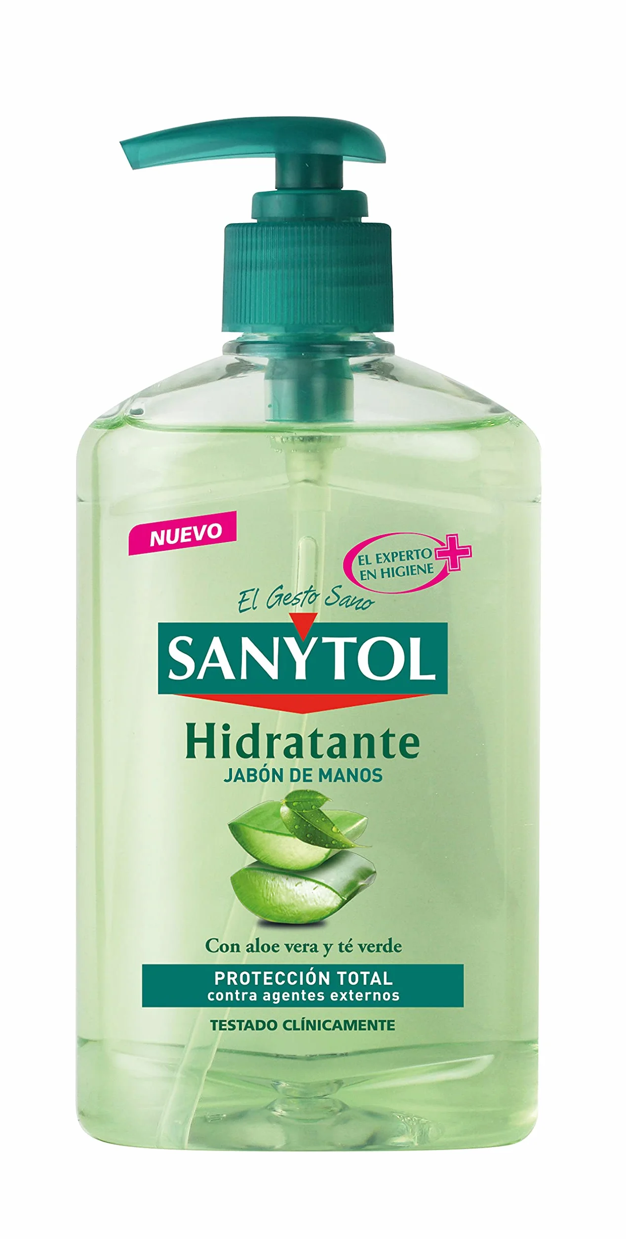 Sanytol Jabón de Manos Hidratante con Protección Total Contra Agentes Externos, Aloe Vera, 250 ml