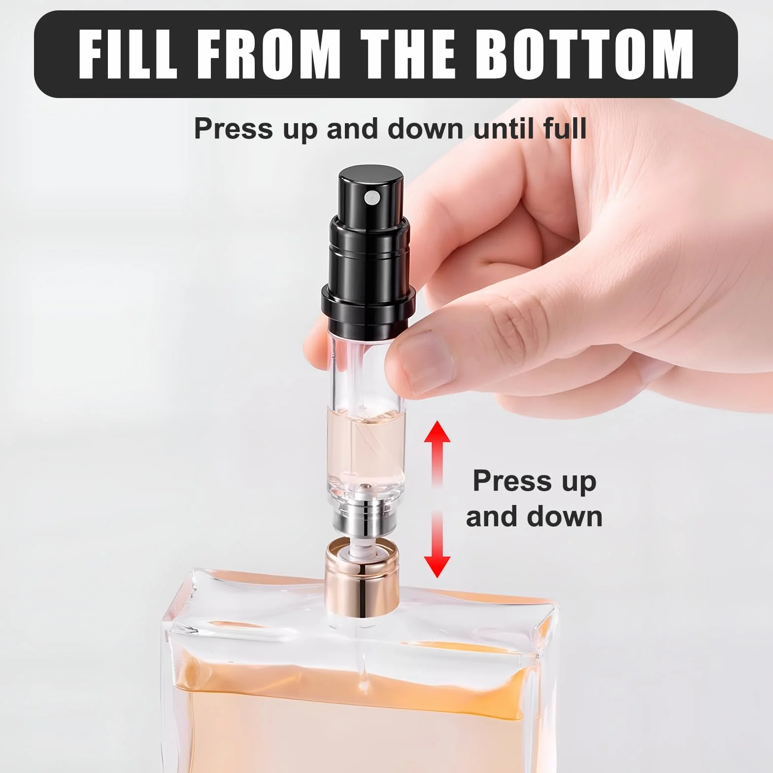 Pack de 2 Botellas de Perfume de Viaje de Aluminio de 5ml Recargable Gris y Plateado