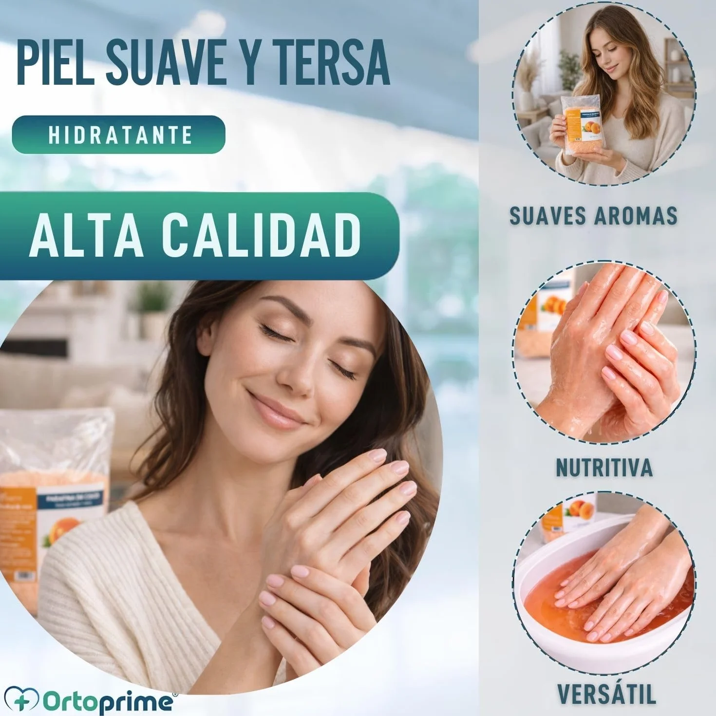 Parafina Manos y Pies Profesional Pack 3 x 3000ml - Parafina Rehabilitación Melocotón Antioxidante - Baños Hidratante para Artritis Artrosis