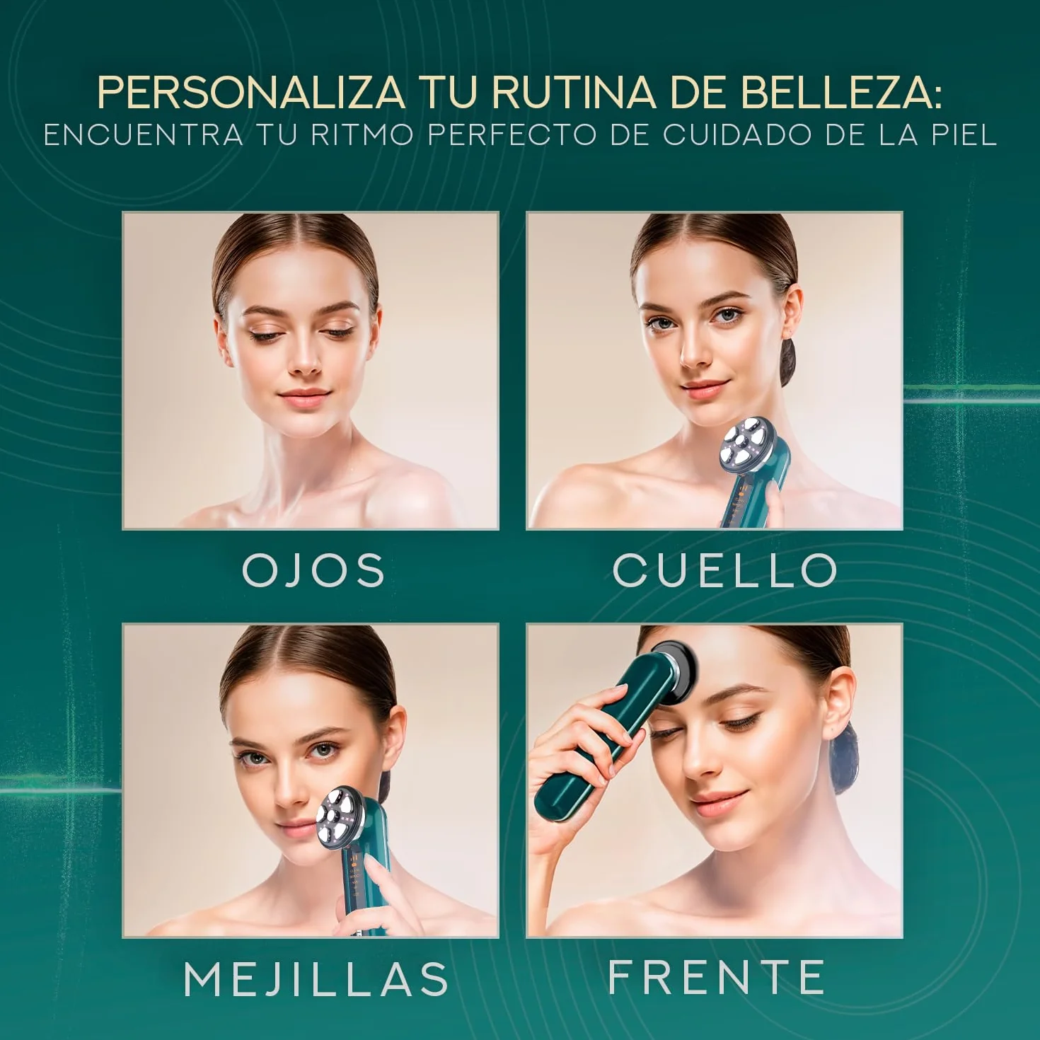 Aparato Radiofrecuencia Facial 5 en 1 Masajeador Facial Reafirmante Antiarrugas Profesional