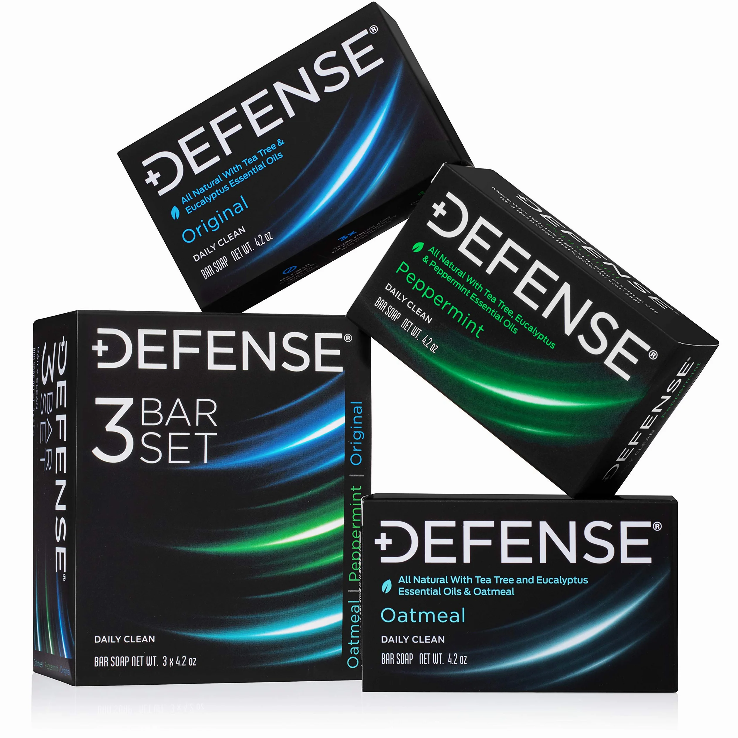 Defense Soap 3 Bar Soap Set - Original, Peppermint, and Oatmeal