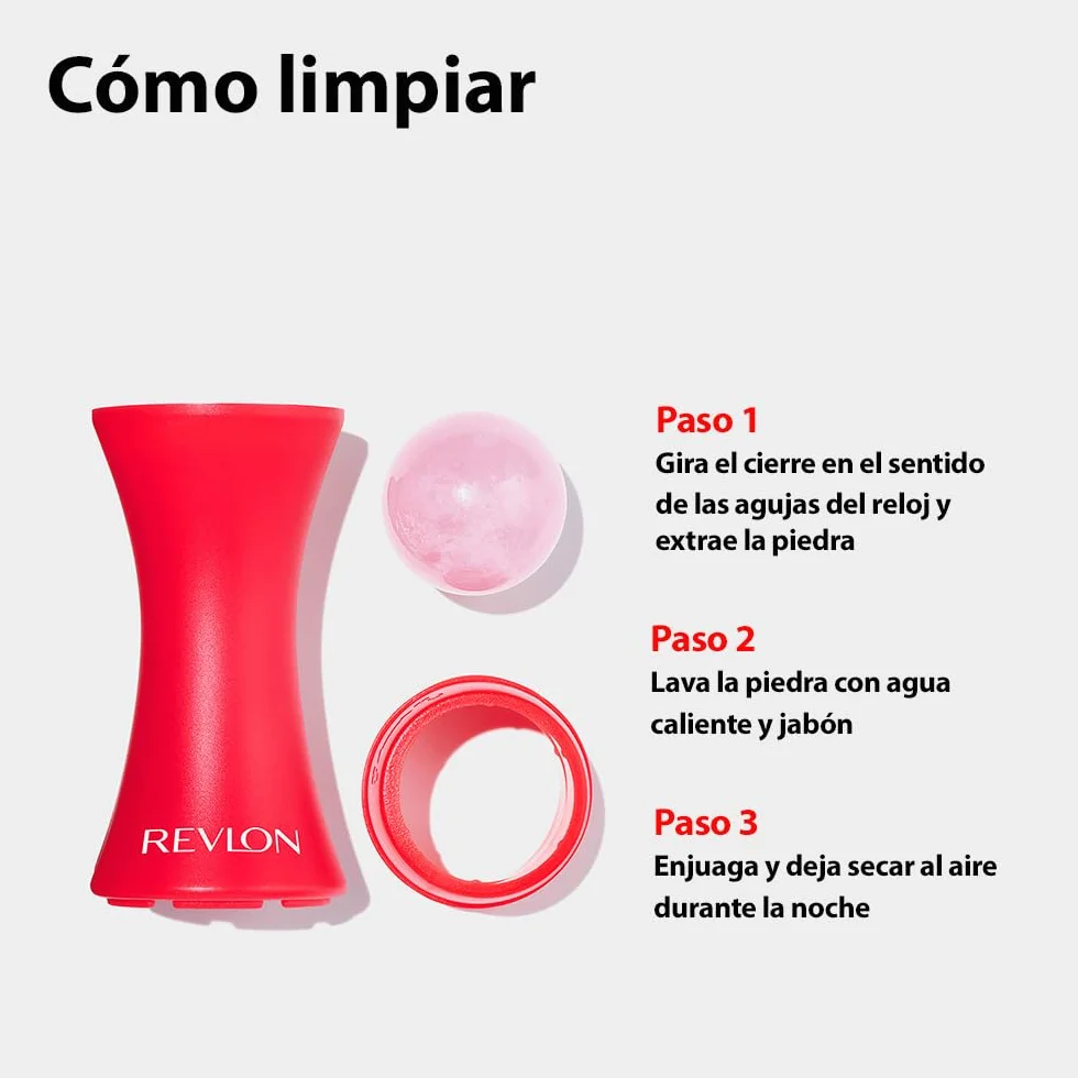 Revlon Skin Reviving Roller Rodillo Facial de Cuarzo Rosa para revitalizar e iluminar el rostro