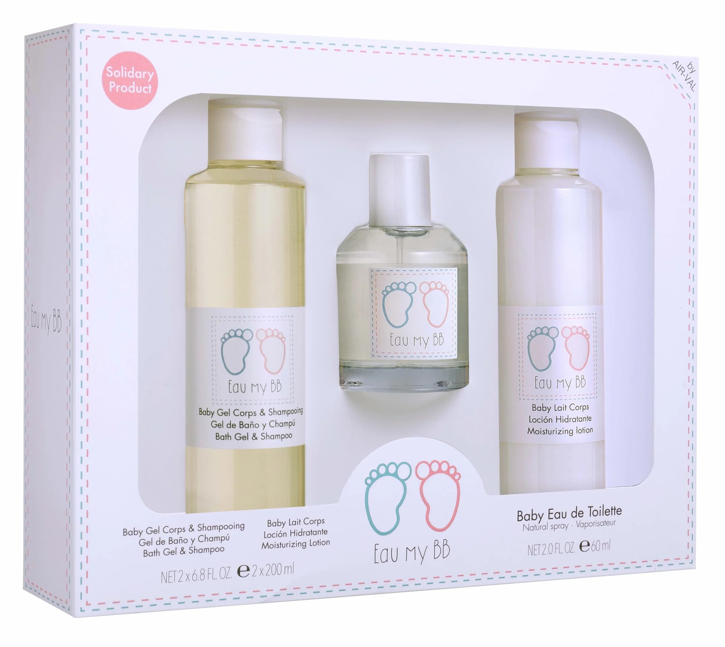 Eau de Toilette 60ml Gel de Baño y Champú 200ml Loción Hidratante 200ml Set