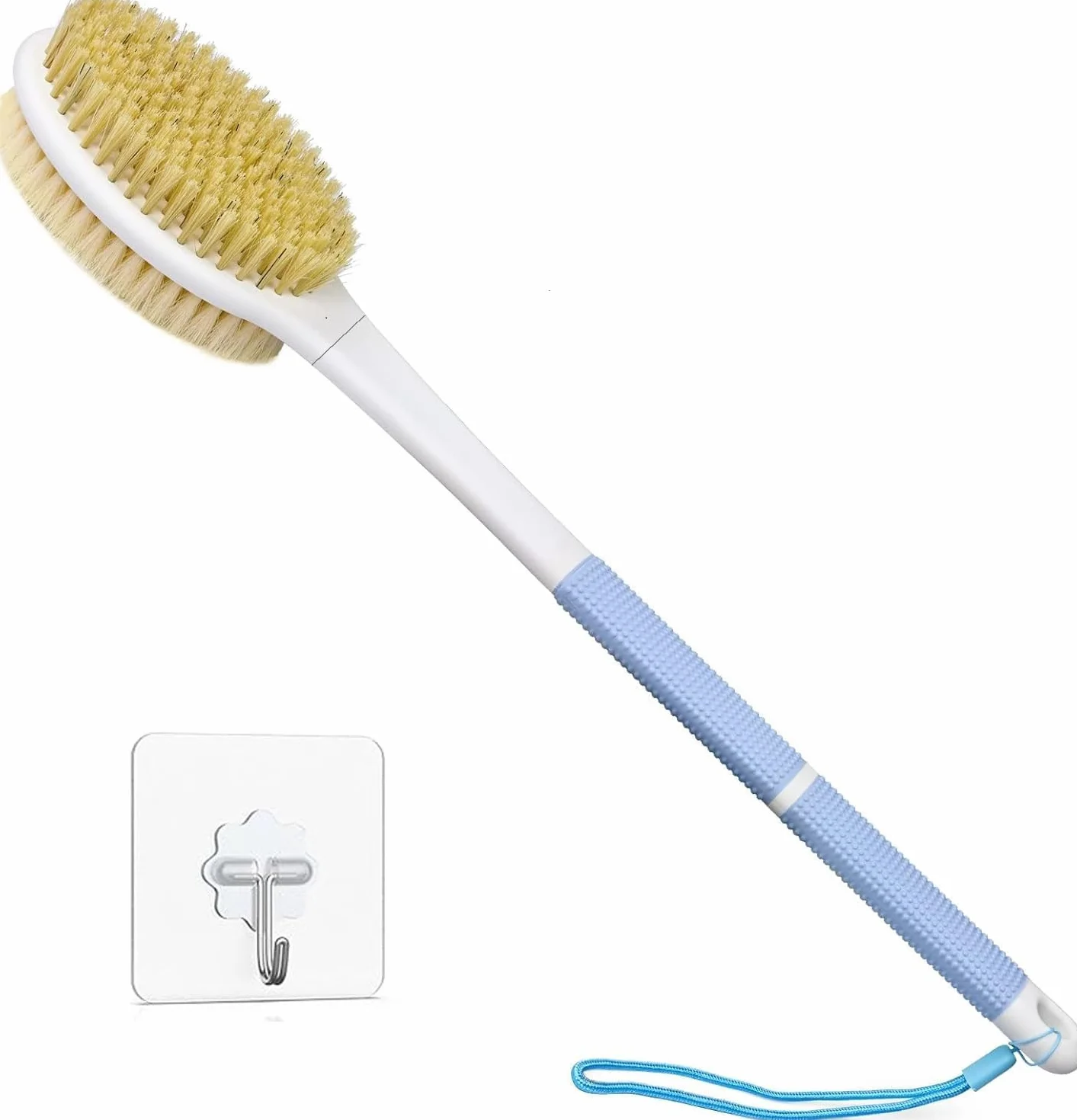 Cepillo Ducha Espalda Mango Largo 44cm Corporal Baño Húmedo Seco