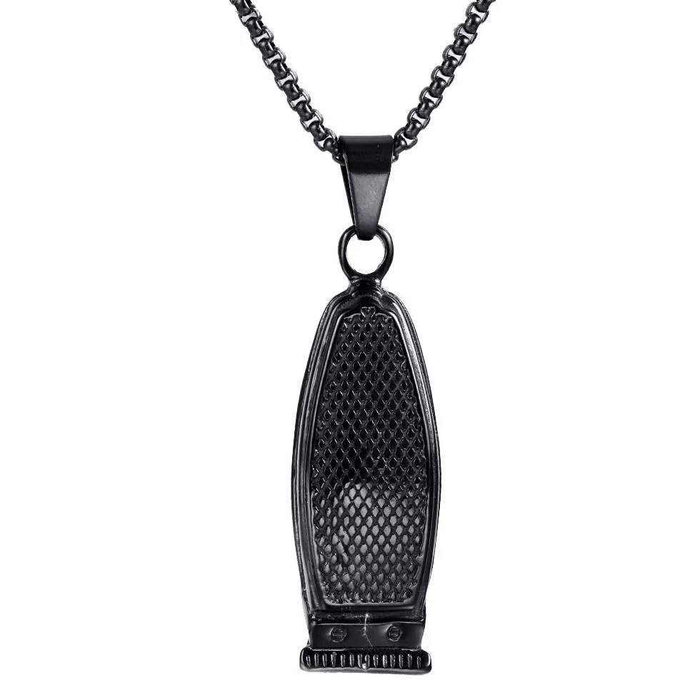 PAURO Collar Hombres Acero Inoxidable Eléctrica Barbero