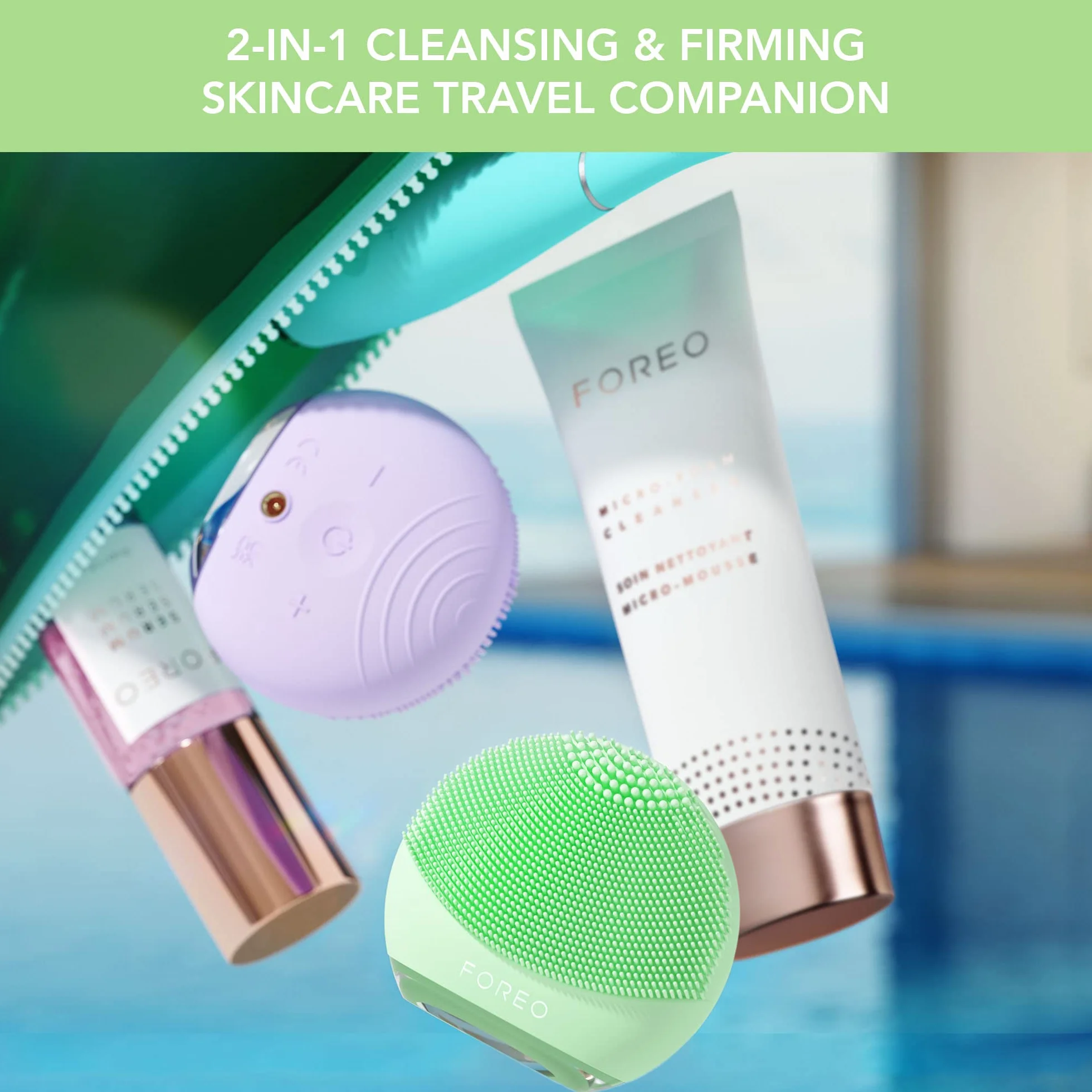 FOREO LUNA 4 go Cepillo de limpieza facial y masajeador facial reafirmante