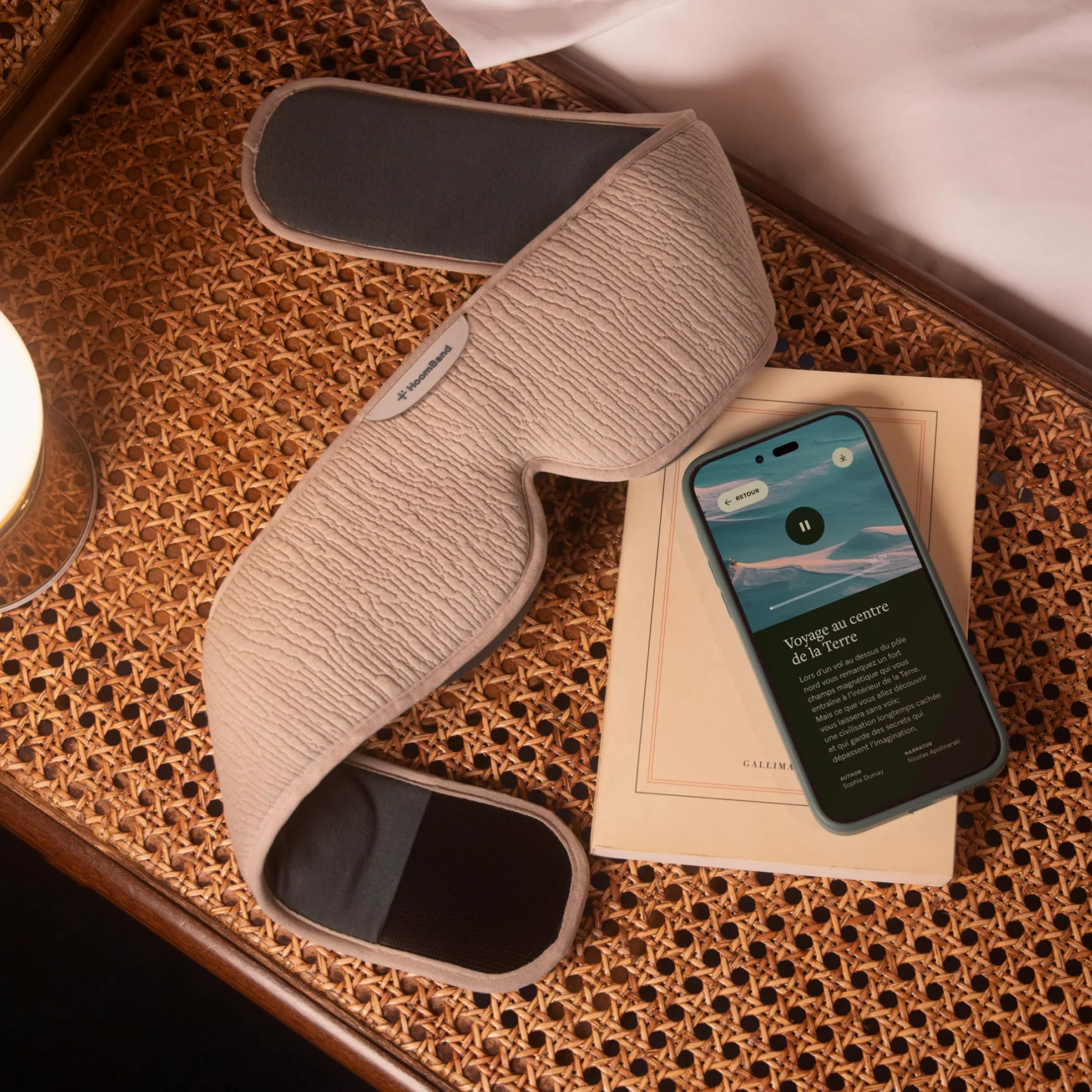 HoomBand Ultimate - Auriculares inalámbricos para dormir Bluetooth 5.0 | Máscara 100% opaca | Terapia de sonido, historias hipnóticas gratuitas, meditación | Ajustable | Cable magnético