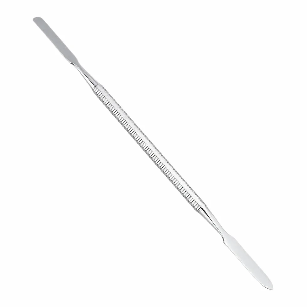 Herramienta multifuncional de acero for uñas con cabezal doble for piel muerta y diseño ergonómico, operación cómoda, adecuada for el cuidado de las uñas y opción ideal for uso en salón o arte de uñas