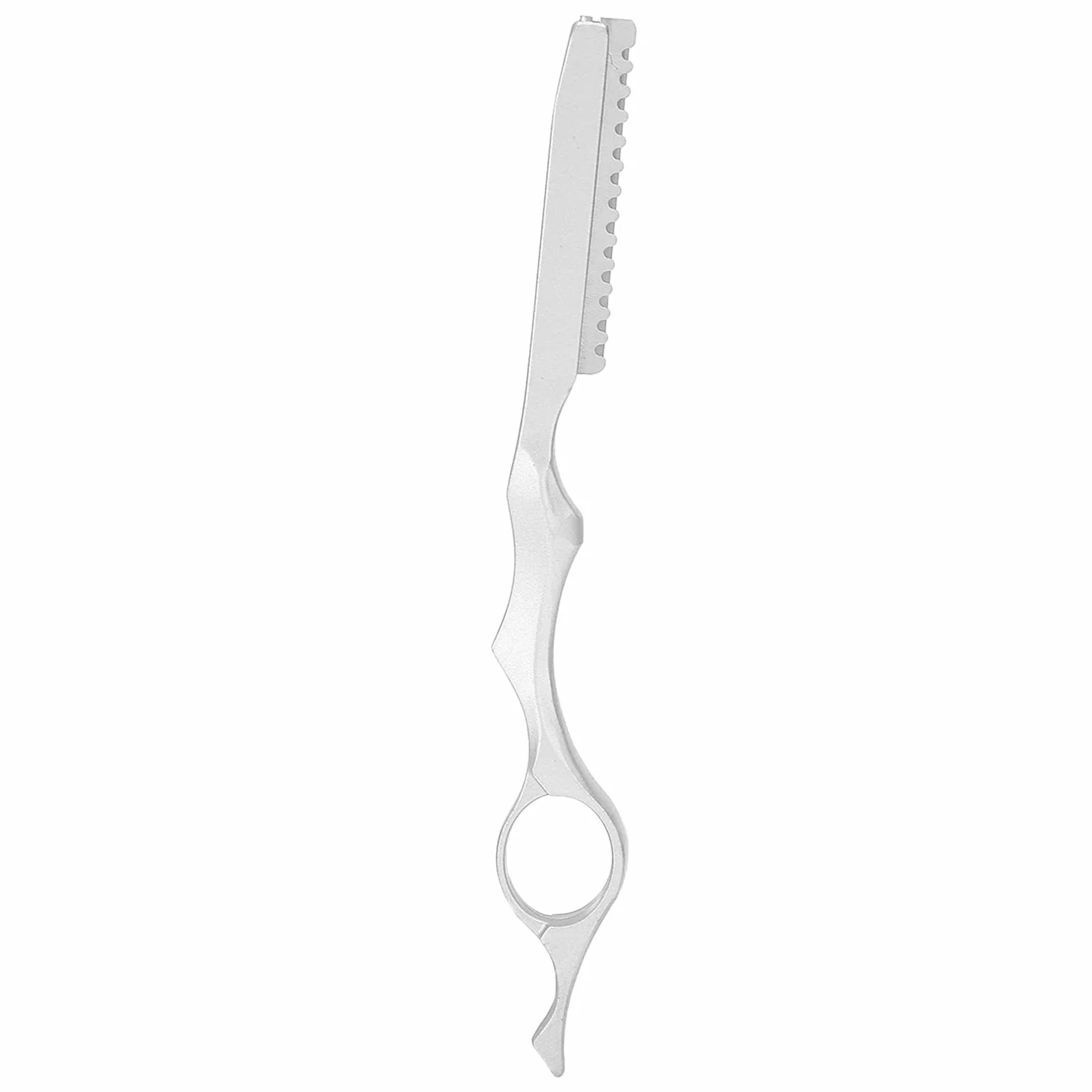 Cuchillo adelgazar cabello texturizante acero inoxidable profesional salón (plata)