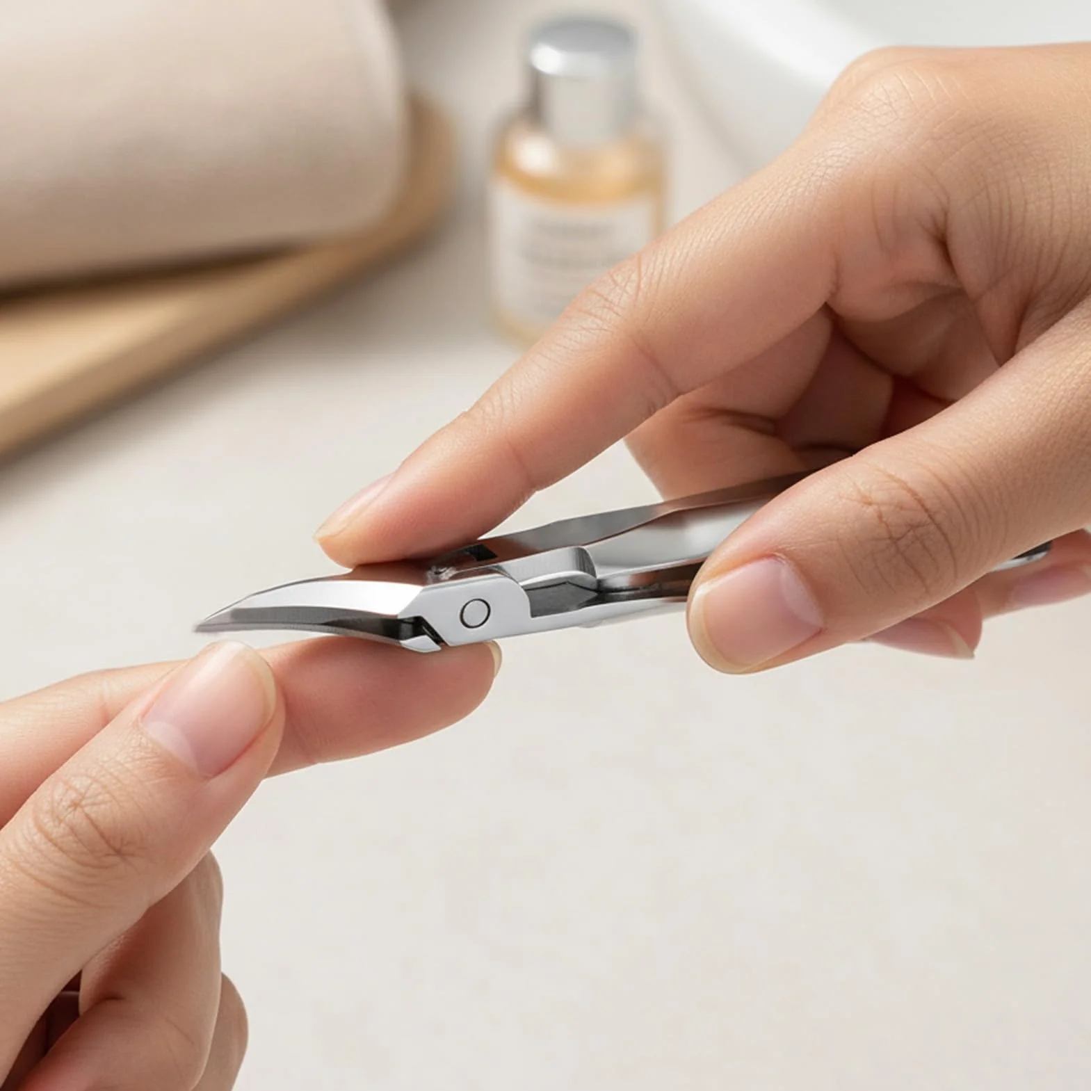 Cortaúñas de acero inoxidable profesional – Pinza de manicura para uñas resistente