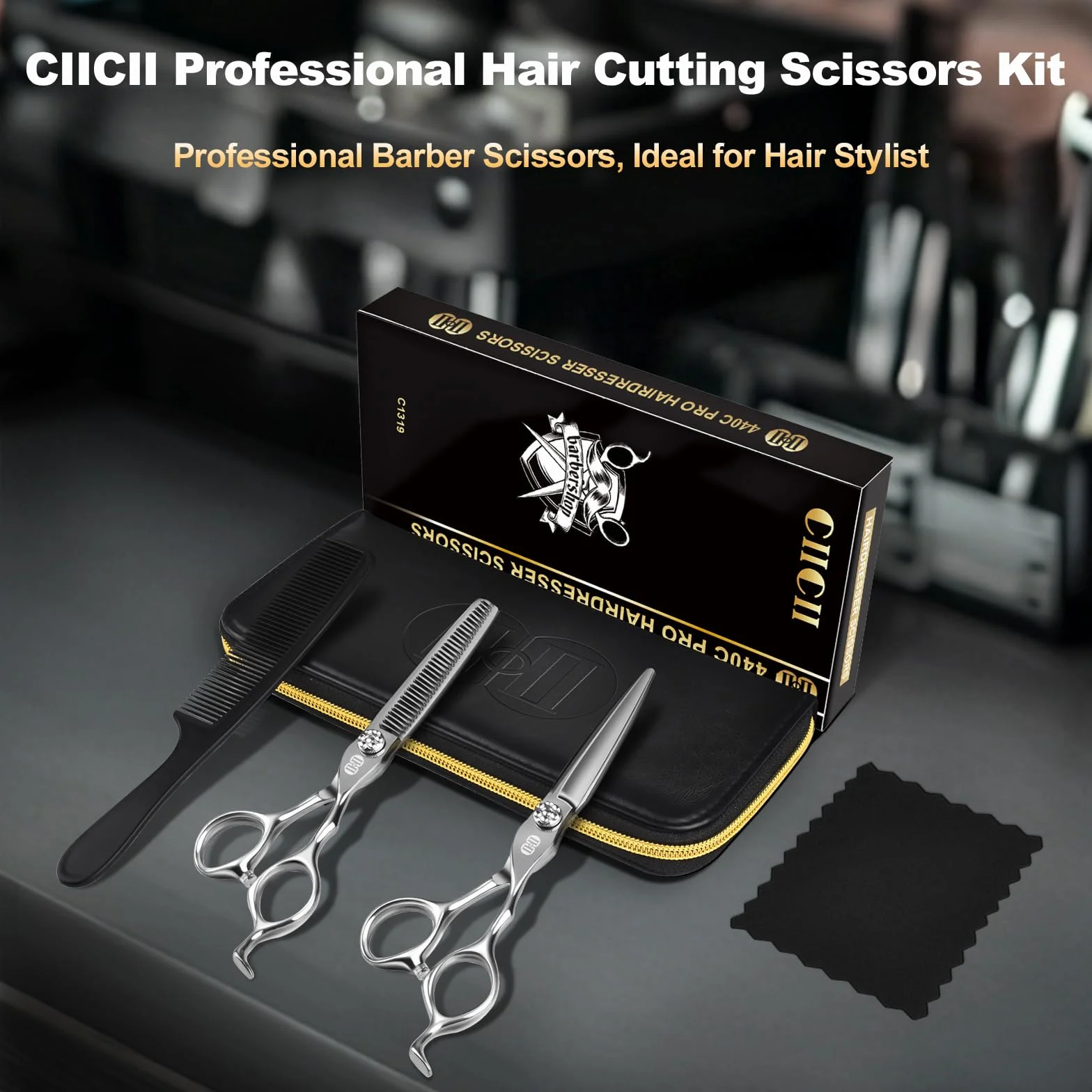 CIICII Tijeras Peluqueria Profesional 440C 6.7 Pulgadas Cortar Pelo