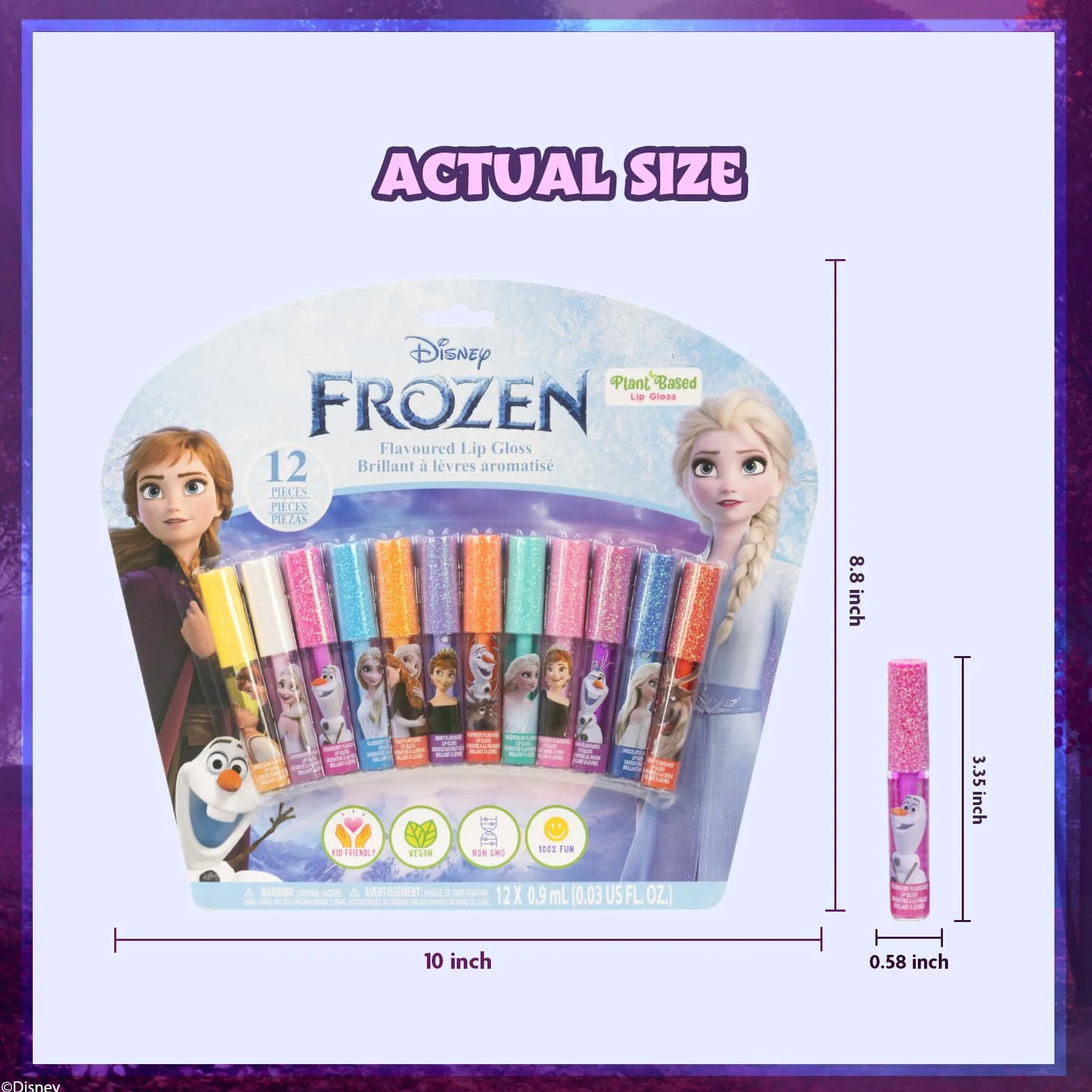 Frozen Brillo Labial Vegetal 12 uds Niñas 3+ Regalo