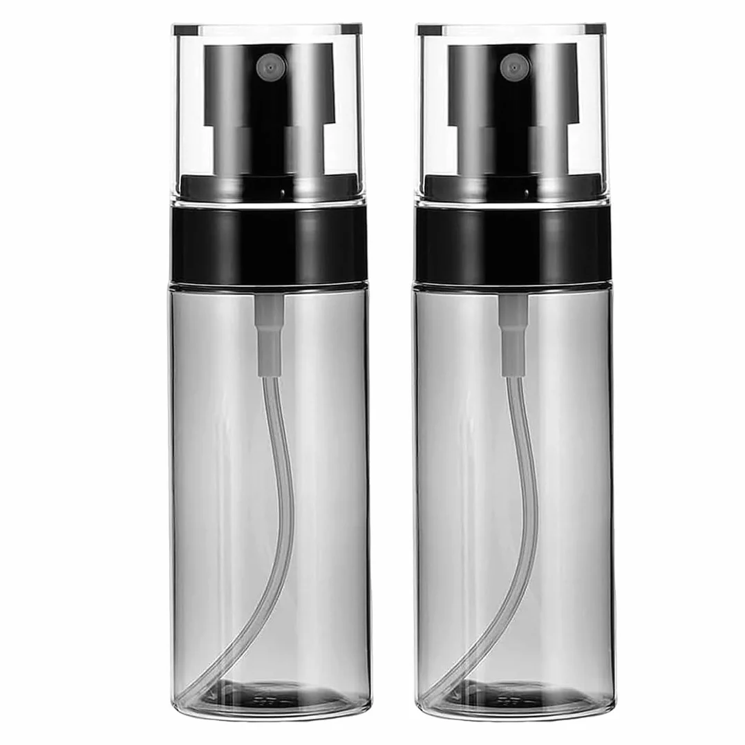 Botellas de spray vacías de plástico 80ml 2 piezas reutilizables para perfume detergente champú