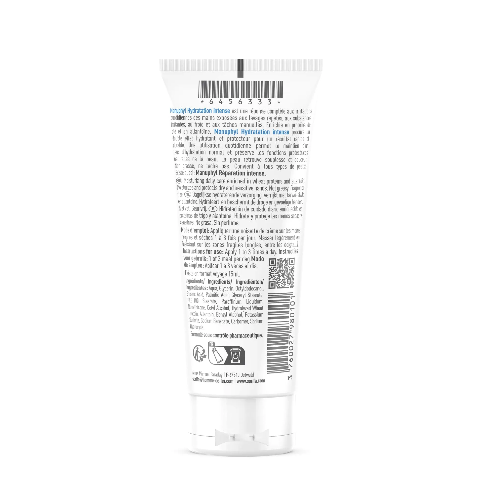 Cartón estándar de 40 Manos Regeneradora, Protectora e Hidratante, Tubo 100 ml