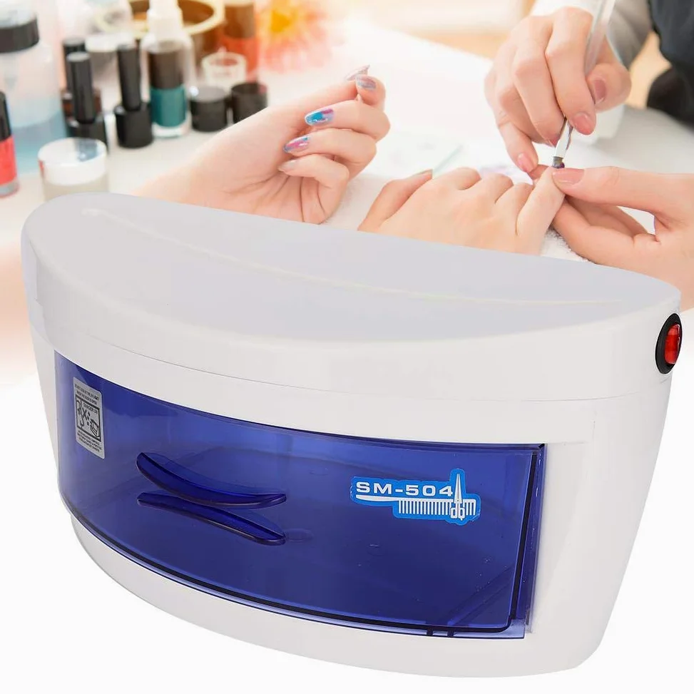 Armario de desinfección, portátil, caja de desinfección de 6 W, apagado inteligente, esterilizador para manicura, herramientas de tatuaje, herramientas de maquillaje, herramientas de