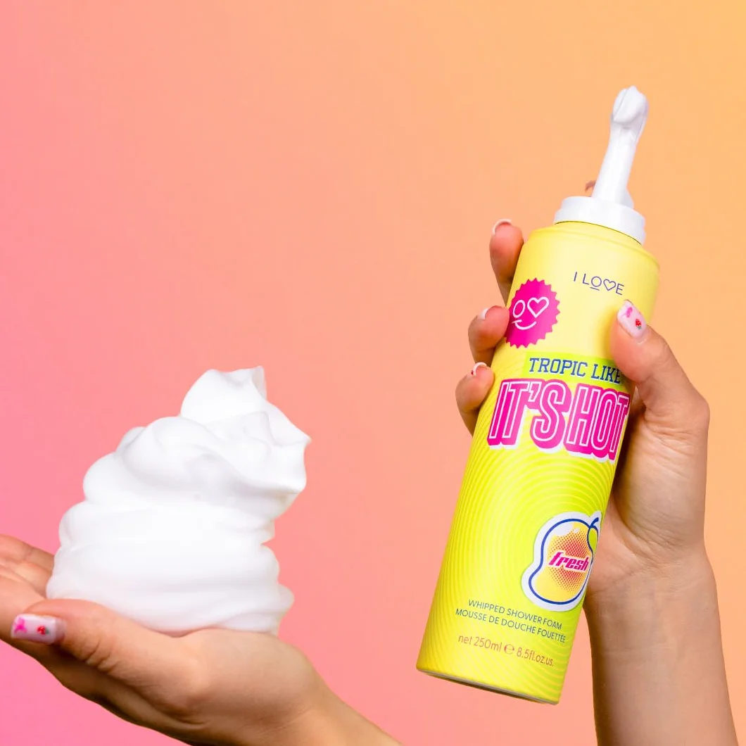 Espuma de ducha batida con aroma a frutas tropicales, jabón corporal hidratante y cremoso, 250 ml