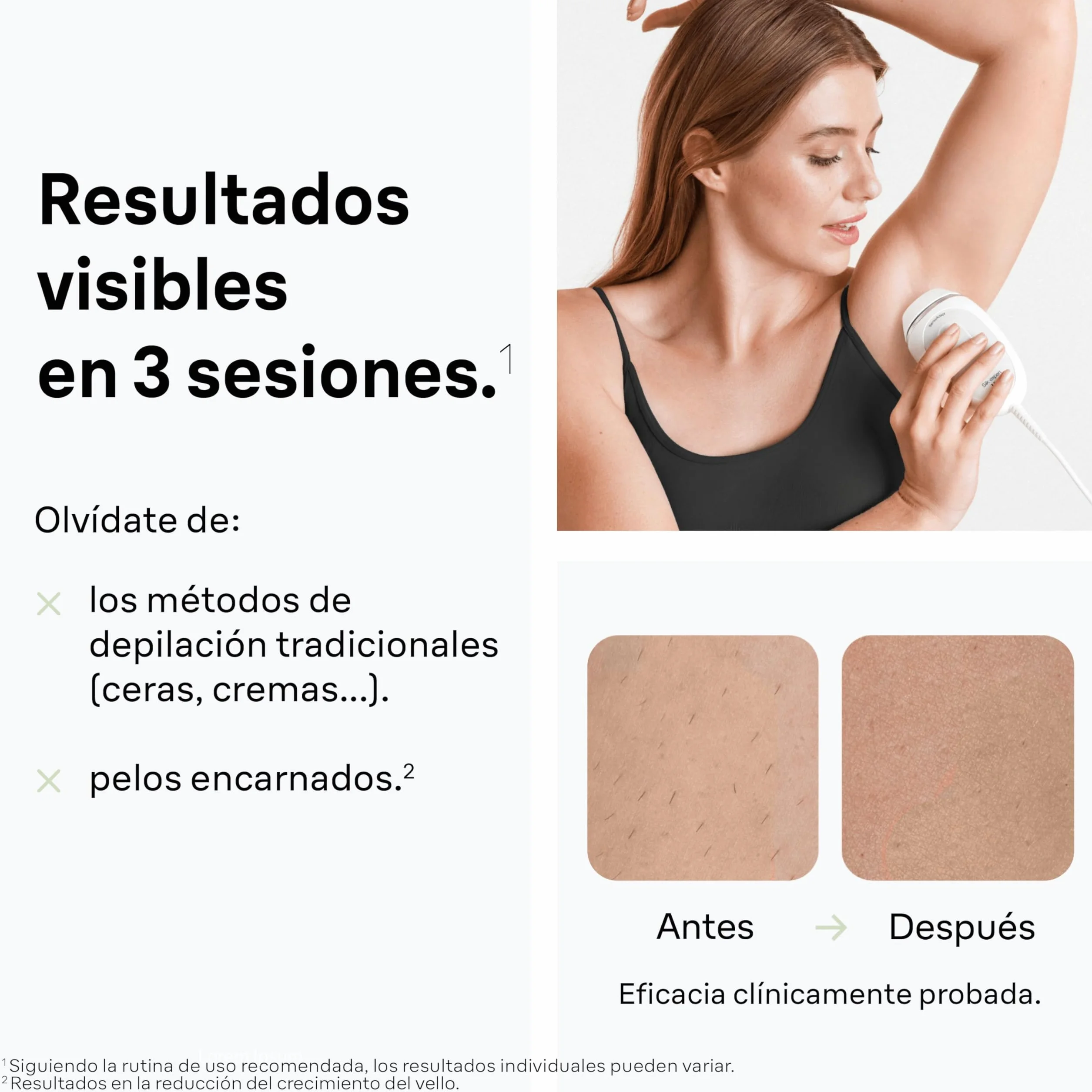 Braun Silk·expert Mini PL1100 Depiladora IPL, Reducción del Vello en Casa, Compacta, Blanca/Plateada